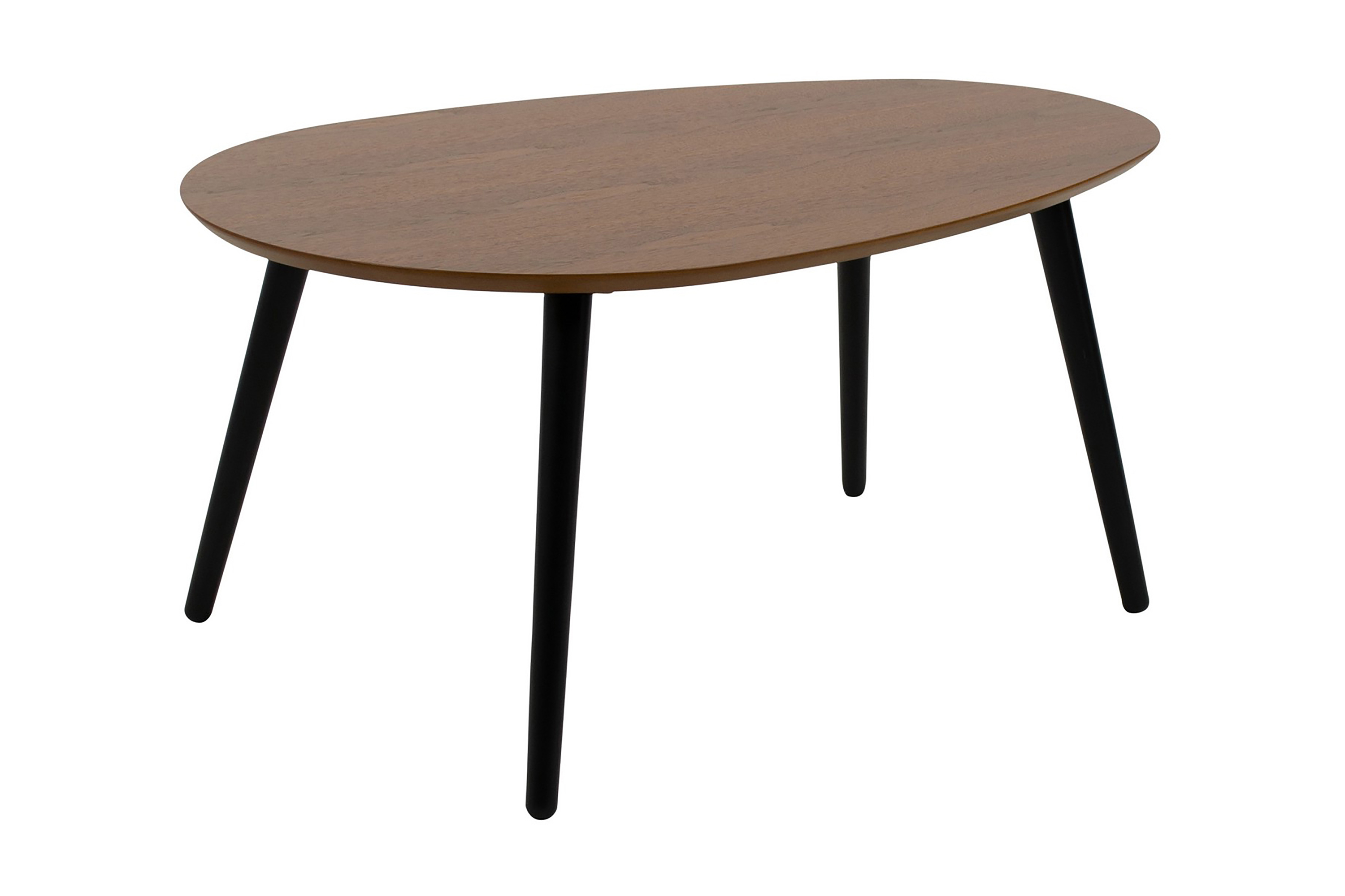 Soffbord Lovitz 110 cm Ovalt Valnöt/Svart