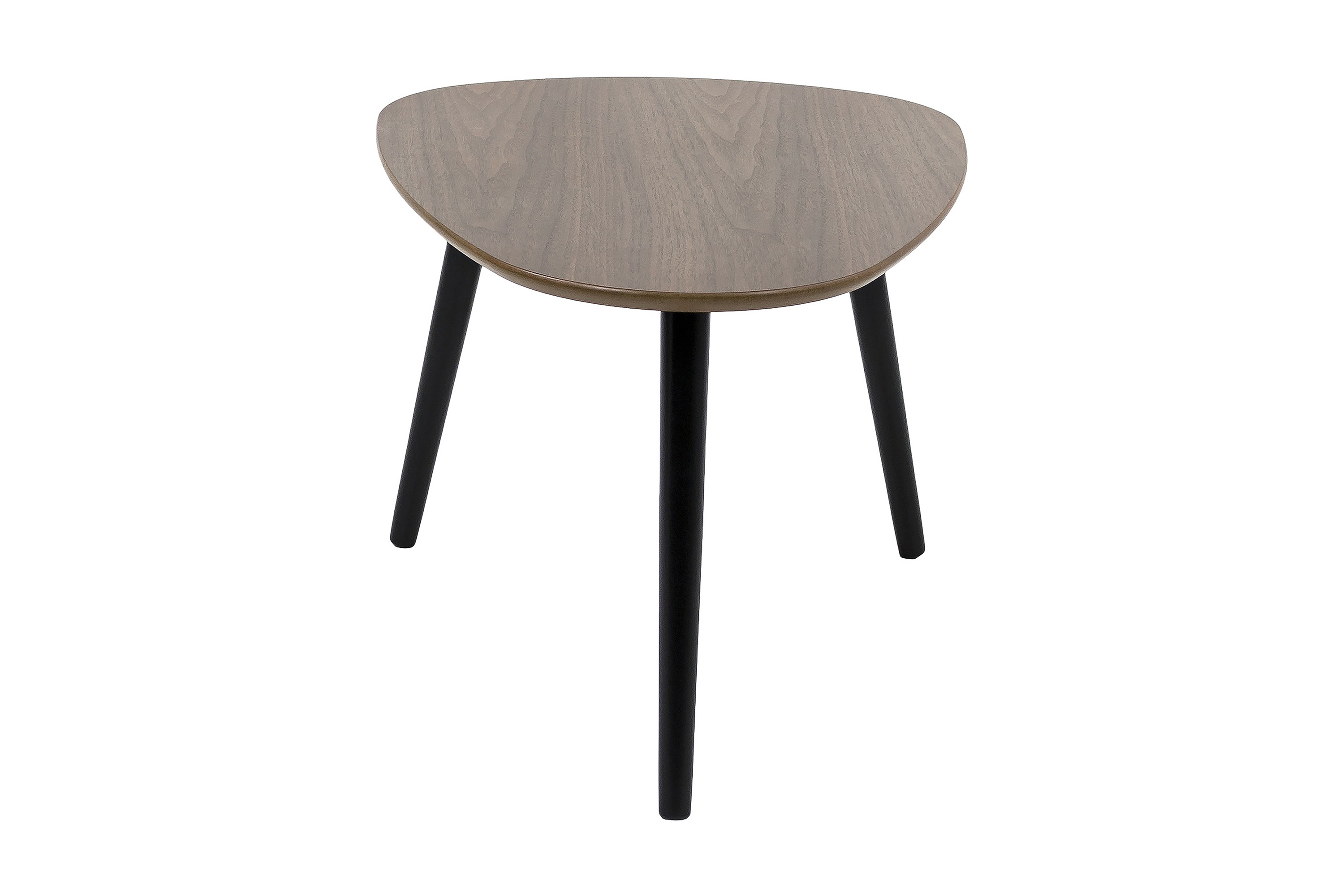 Soffbord Lovitz 68 cm Runt Valnöt/Svart