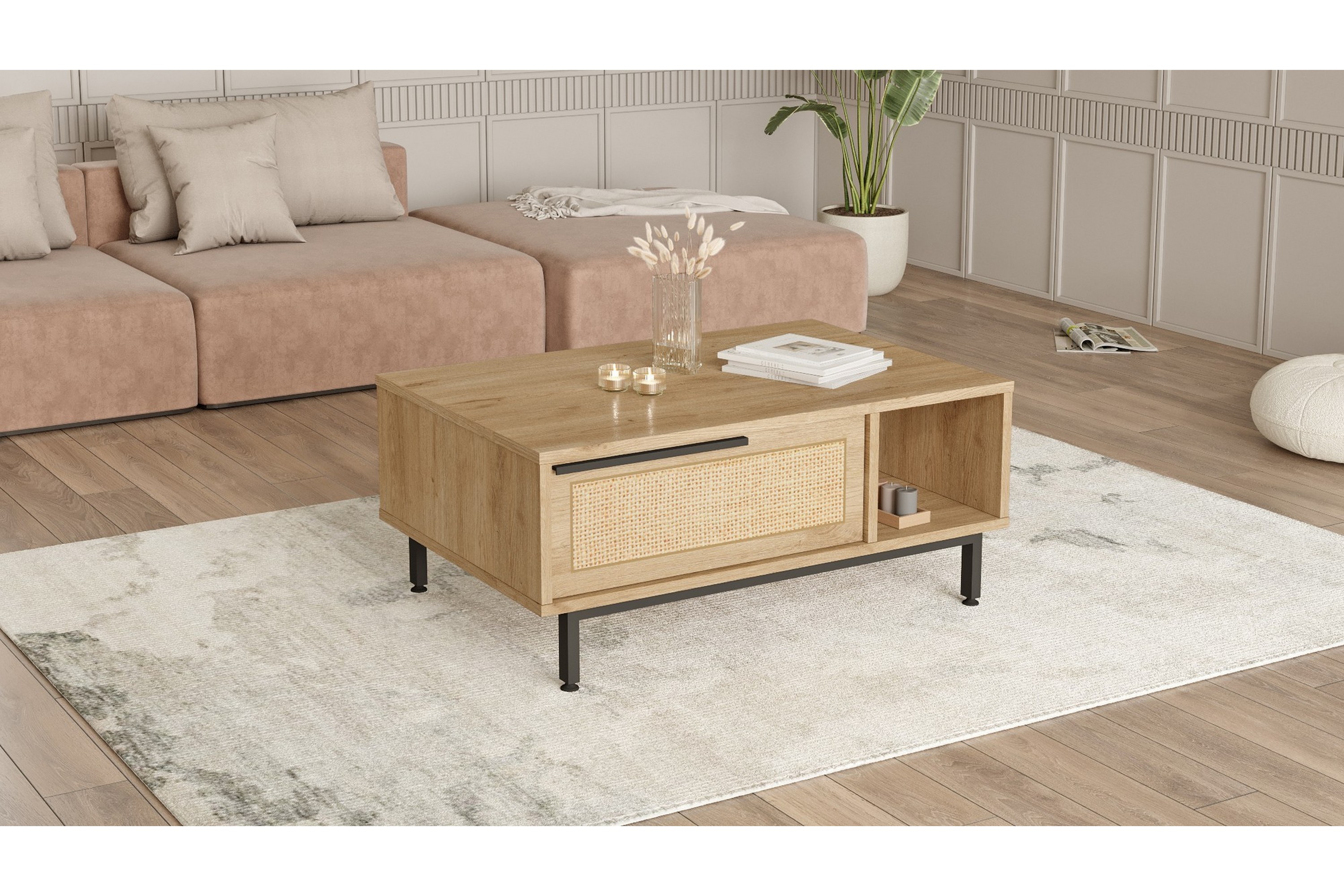 Soffbord Manku 90 cm Ek