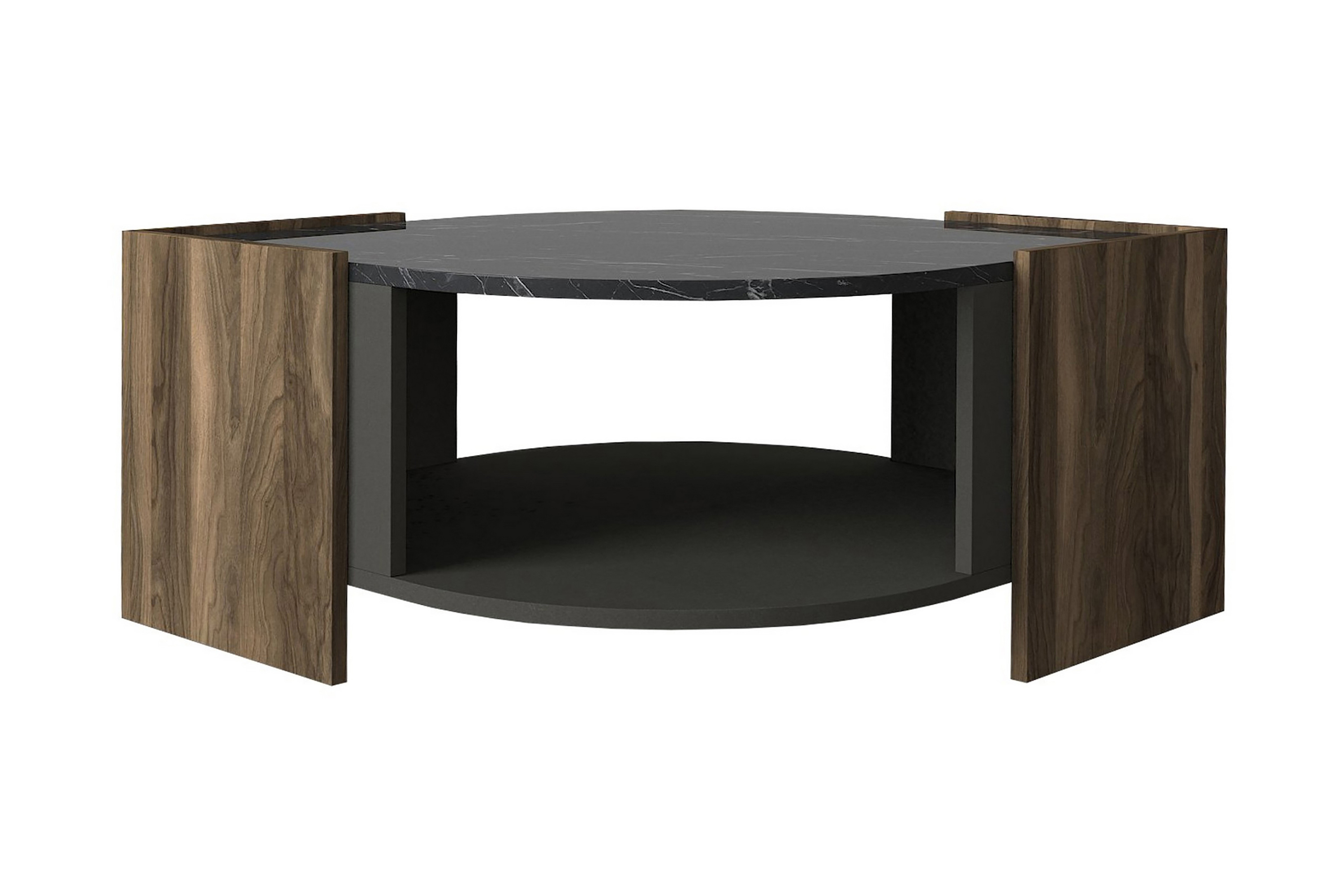 Soffbord Mathon 75 cm ValnötsbrunsValnötsbrun/GråSvart