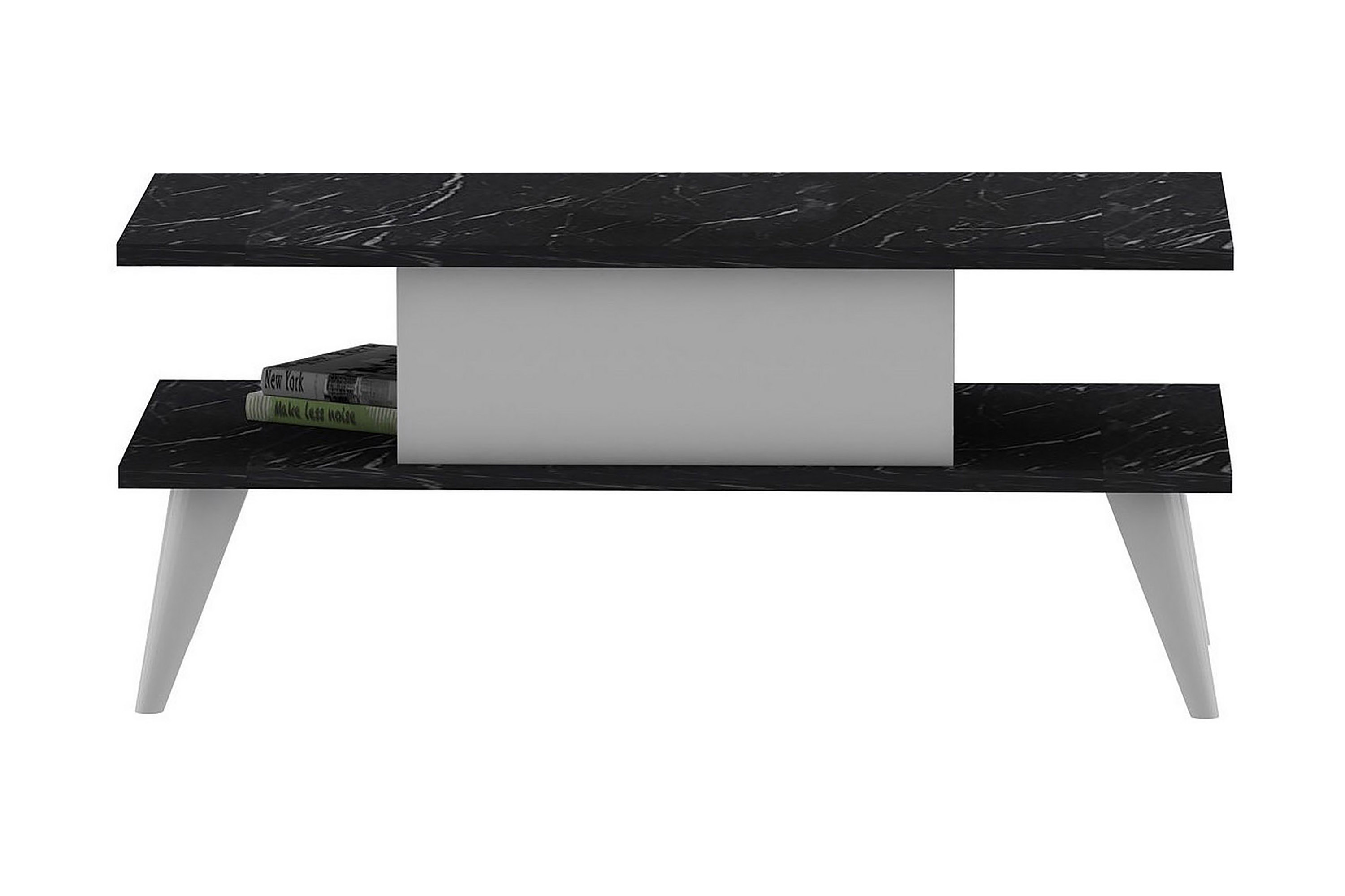 Soffbord Mazirbe 90x40x90 cm Svart/Vit