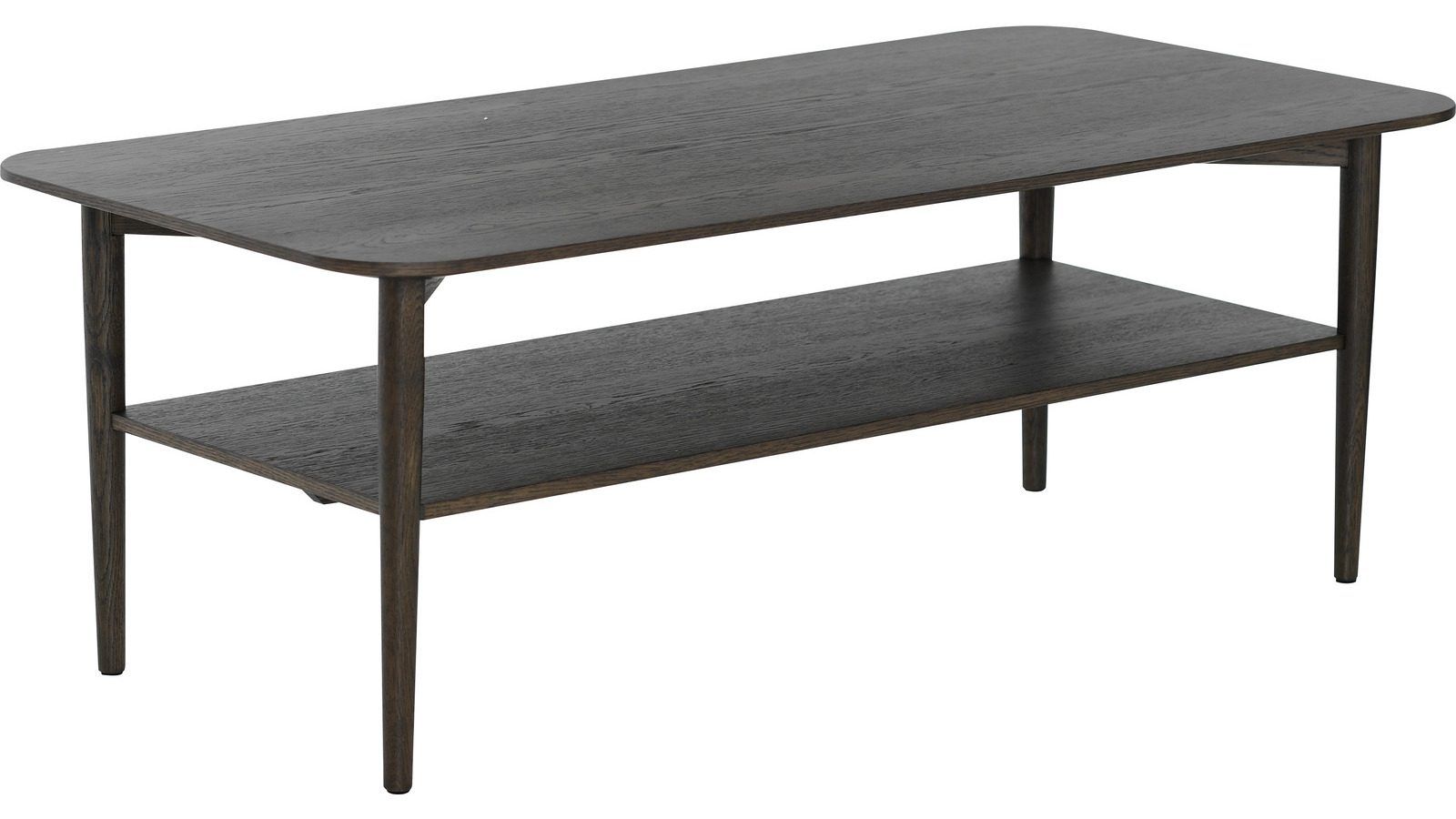 Soffbord Ravik med Hylla 135x65 cm - Brunlackad