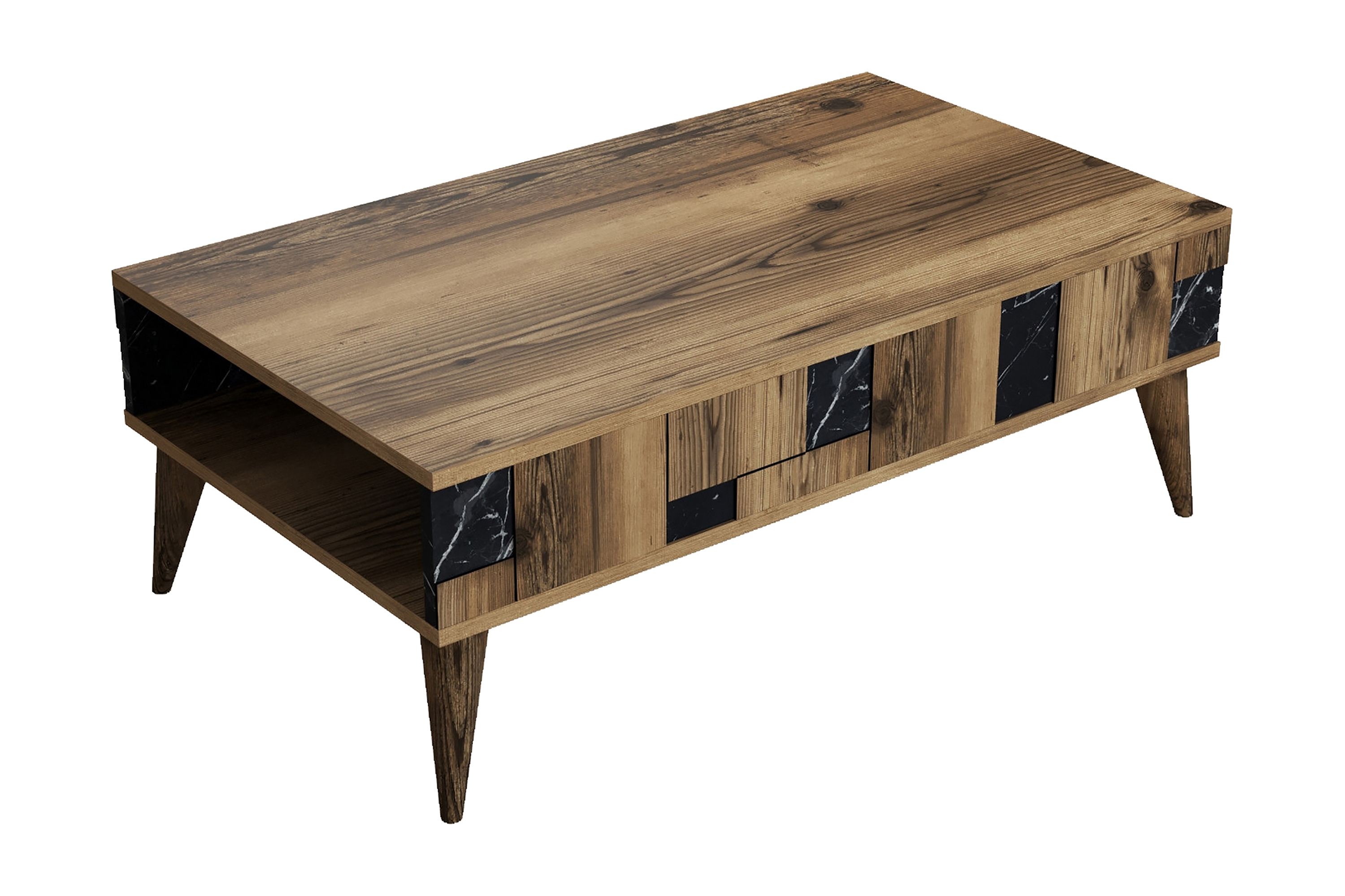 Soffbord Moyano 105 cm Mörkbrun/Svart