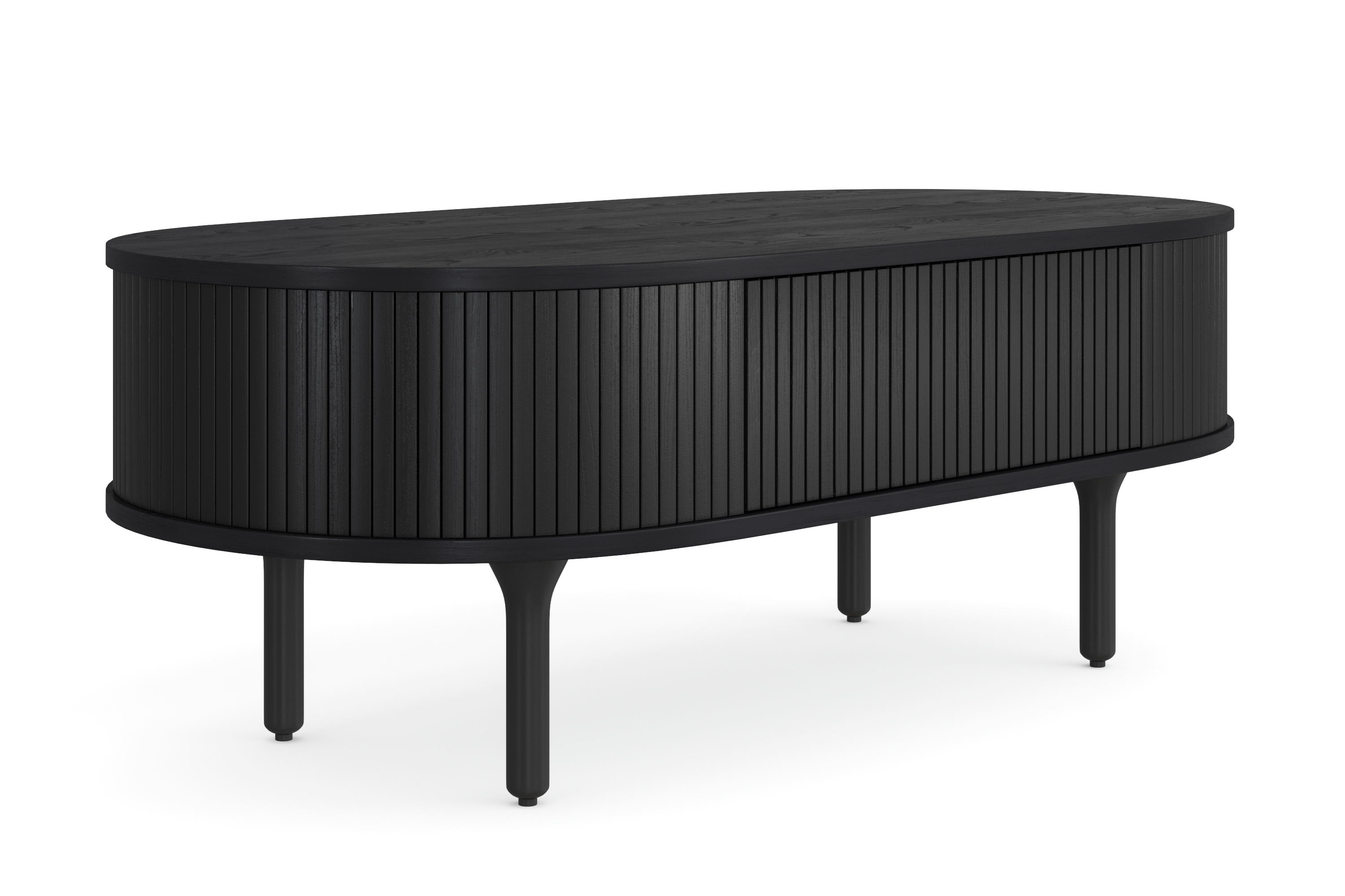 Soffbord Neandir 118 cm Ovalt med Förvaring Låda Svart