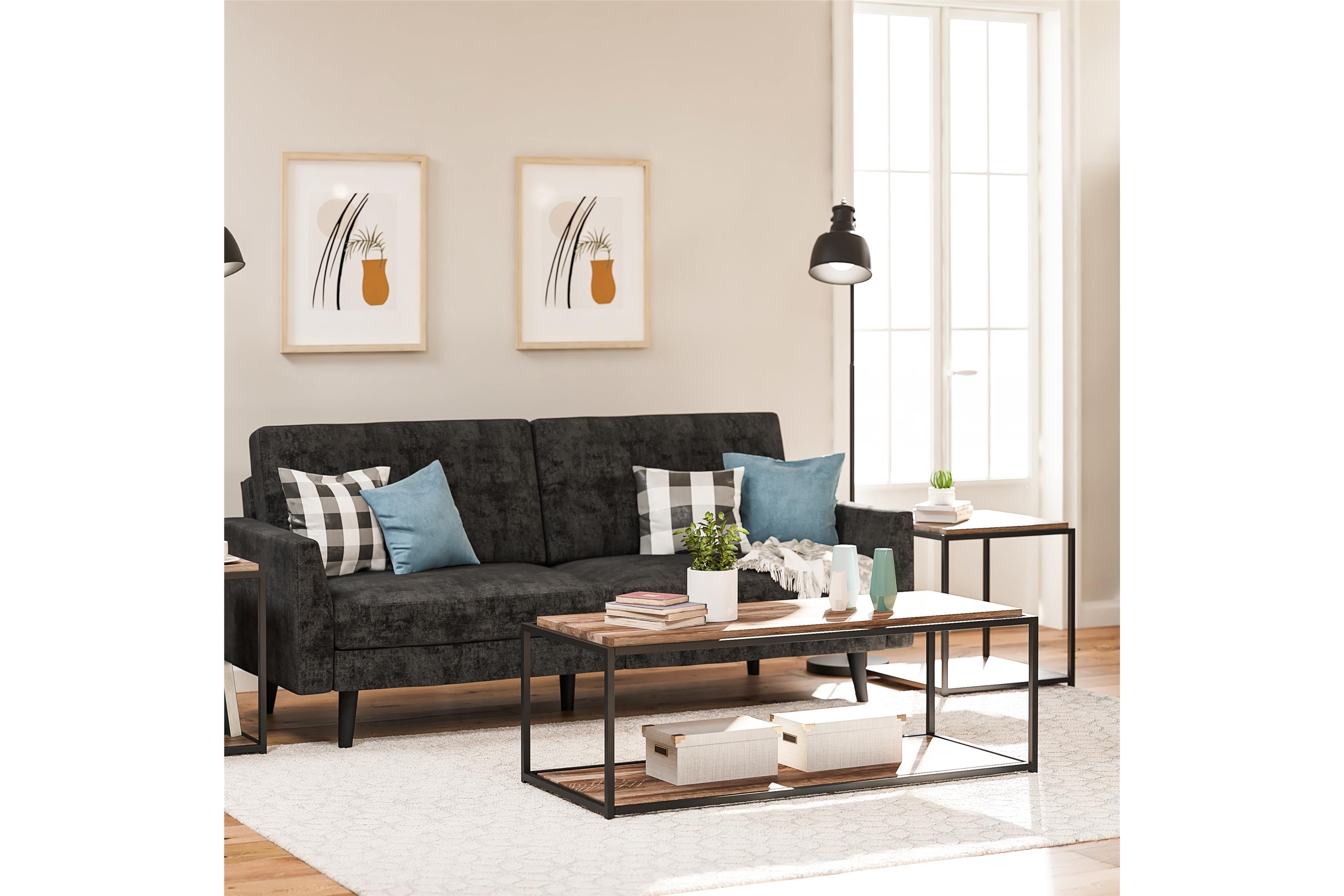 Soffbord Quincy 125x52 cm Mörkbrun Dorel Home