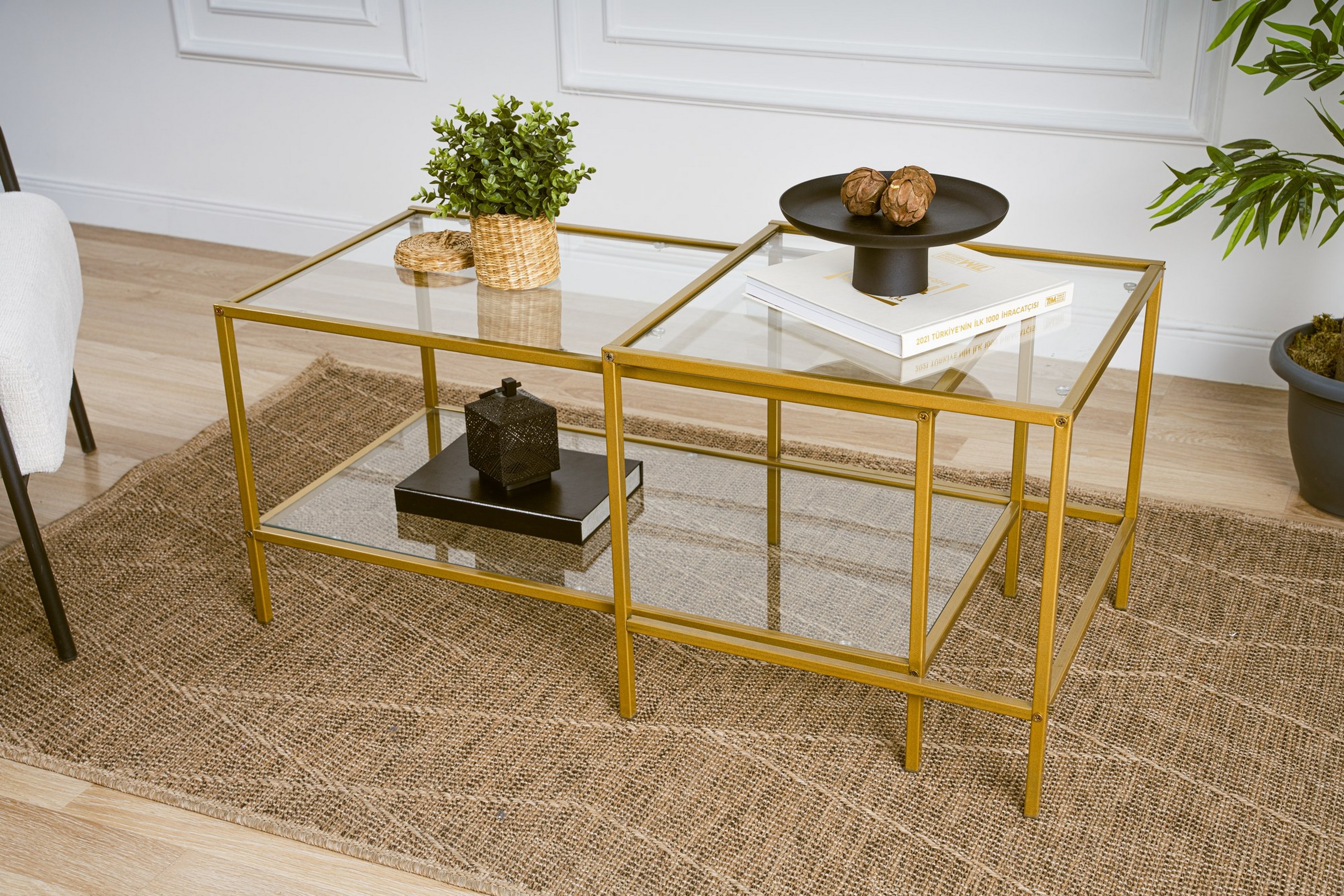 Soffbord Sevay 90 cm Guld