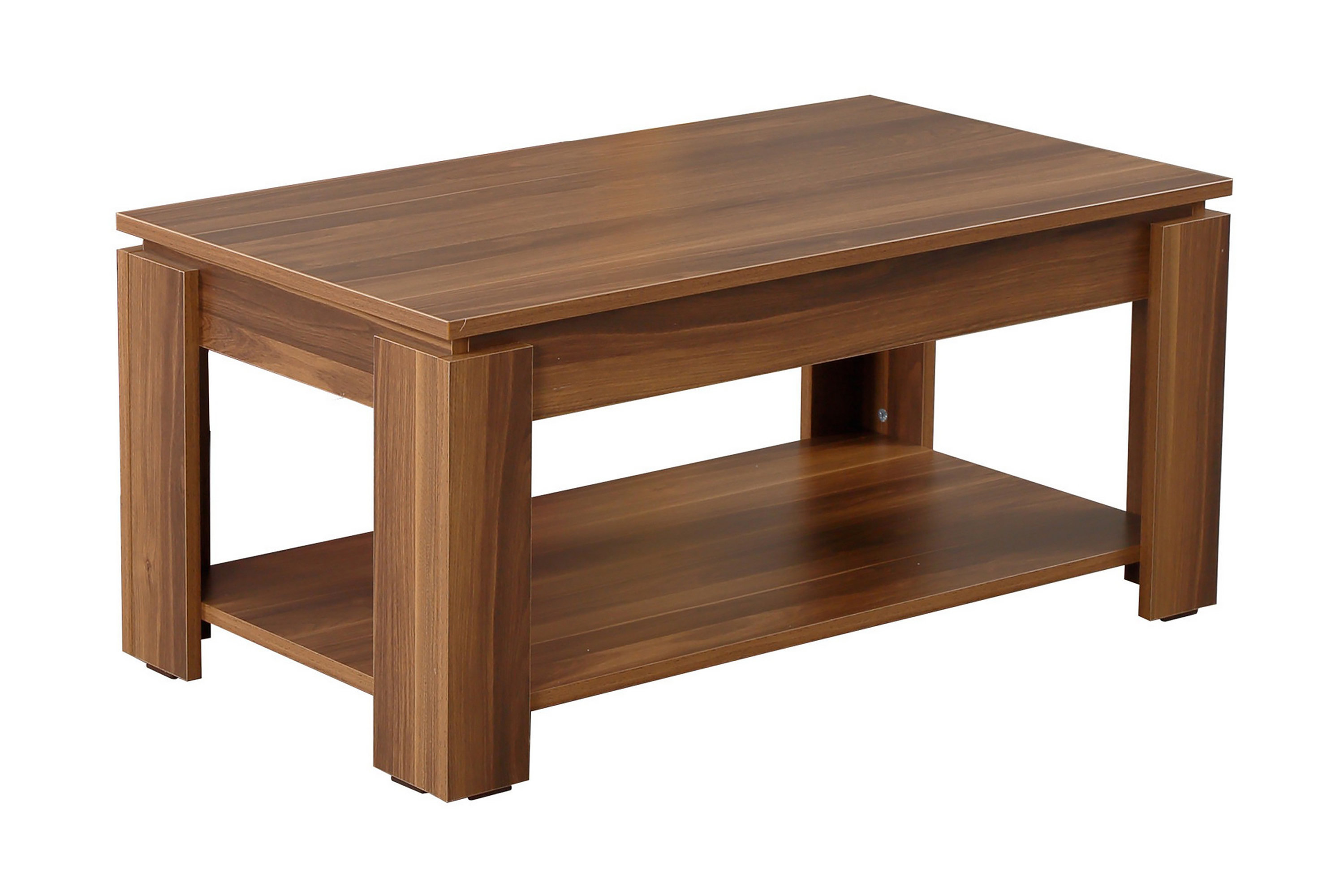 Soffbord Skoglund 104 cm med Förvaring Hylla Valnötsbrun