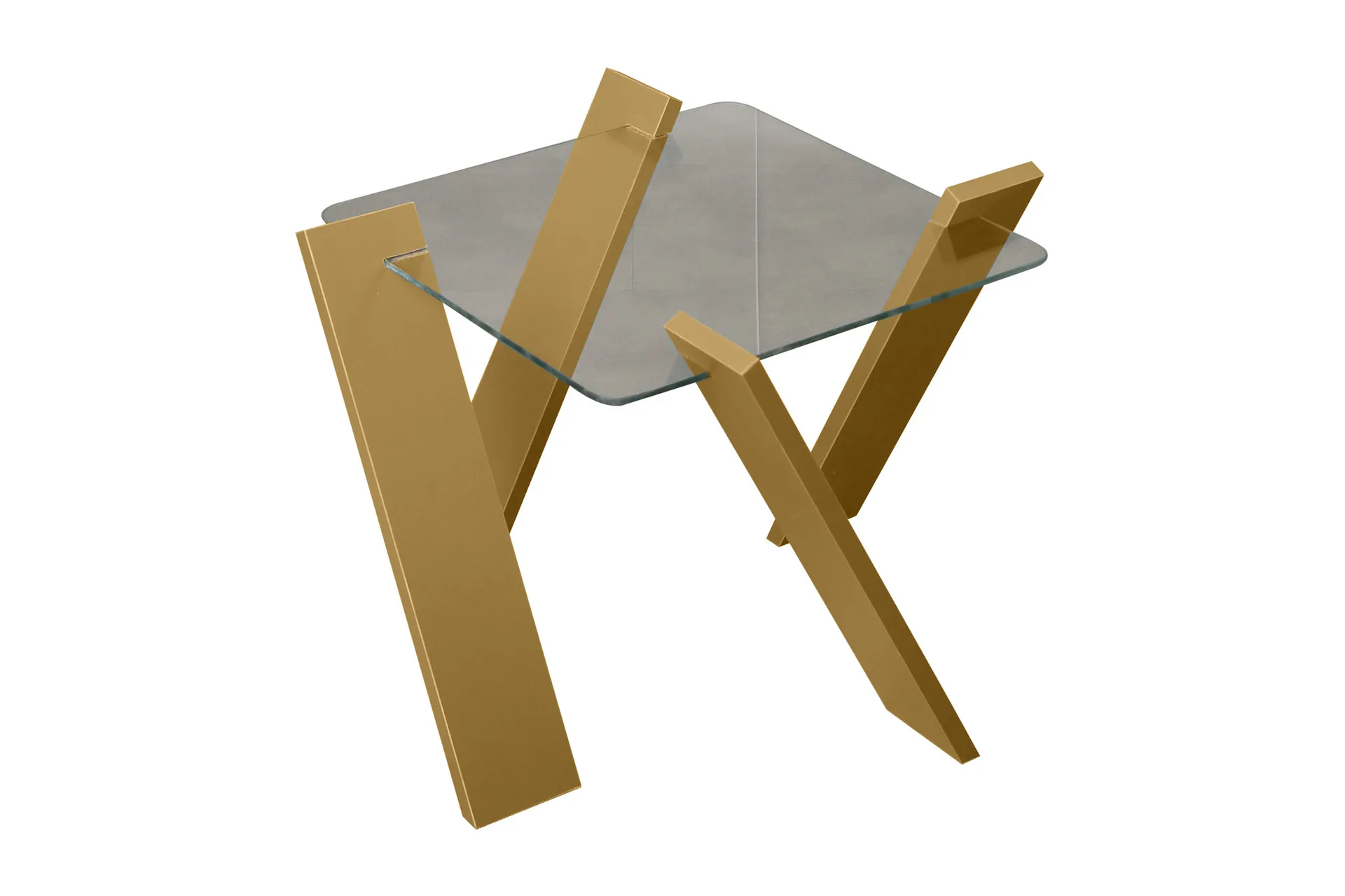 soffbord skoglund mini 57 cm - glas/senapsgul