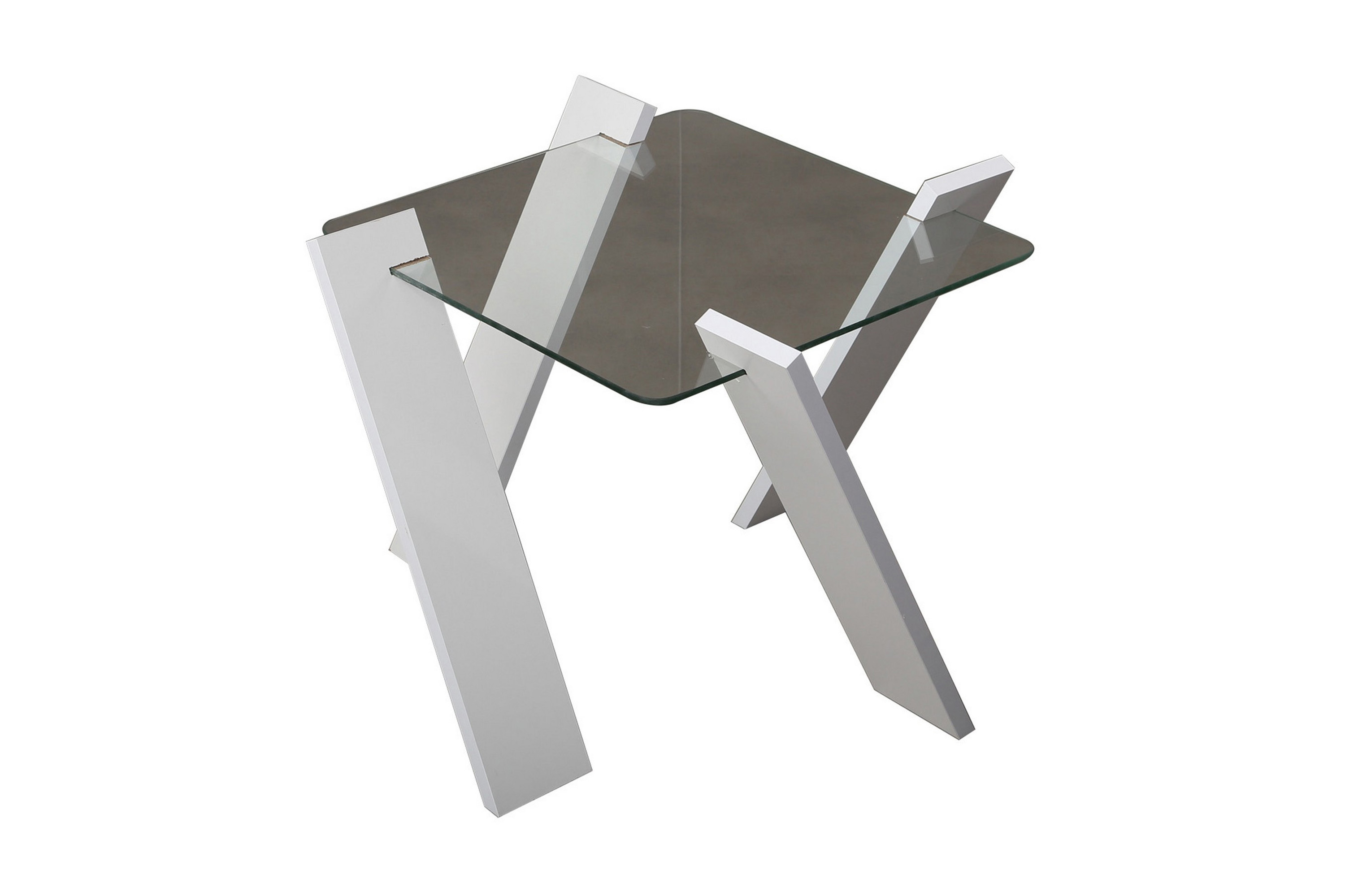 Soffbord Skoglund Mini 57 cm Glas/Vit