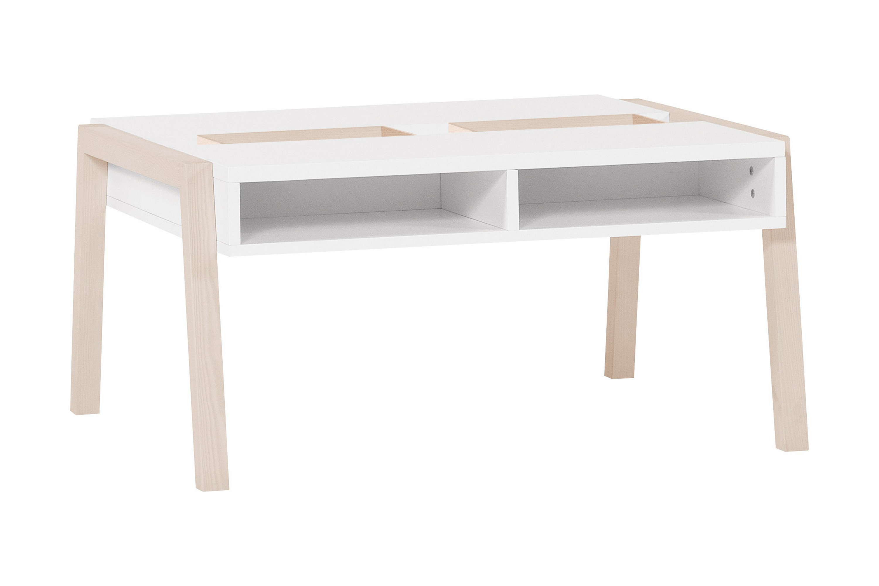 Soffbord Spot 87 cm med Förvaring Natur/Vit VOX