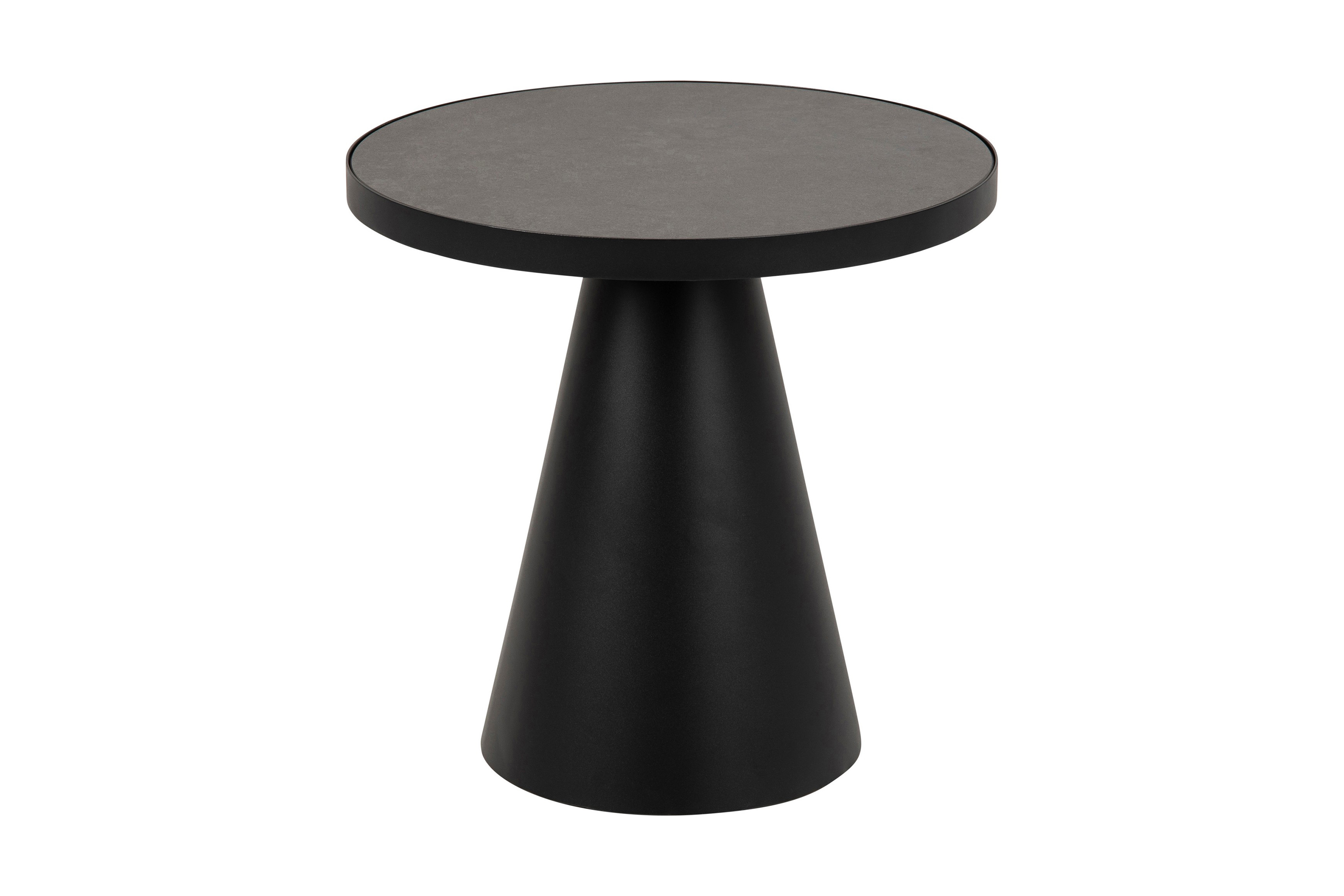 soffbord takanli 46 cm runt - glas/svart/matt svart