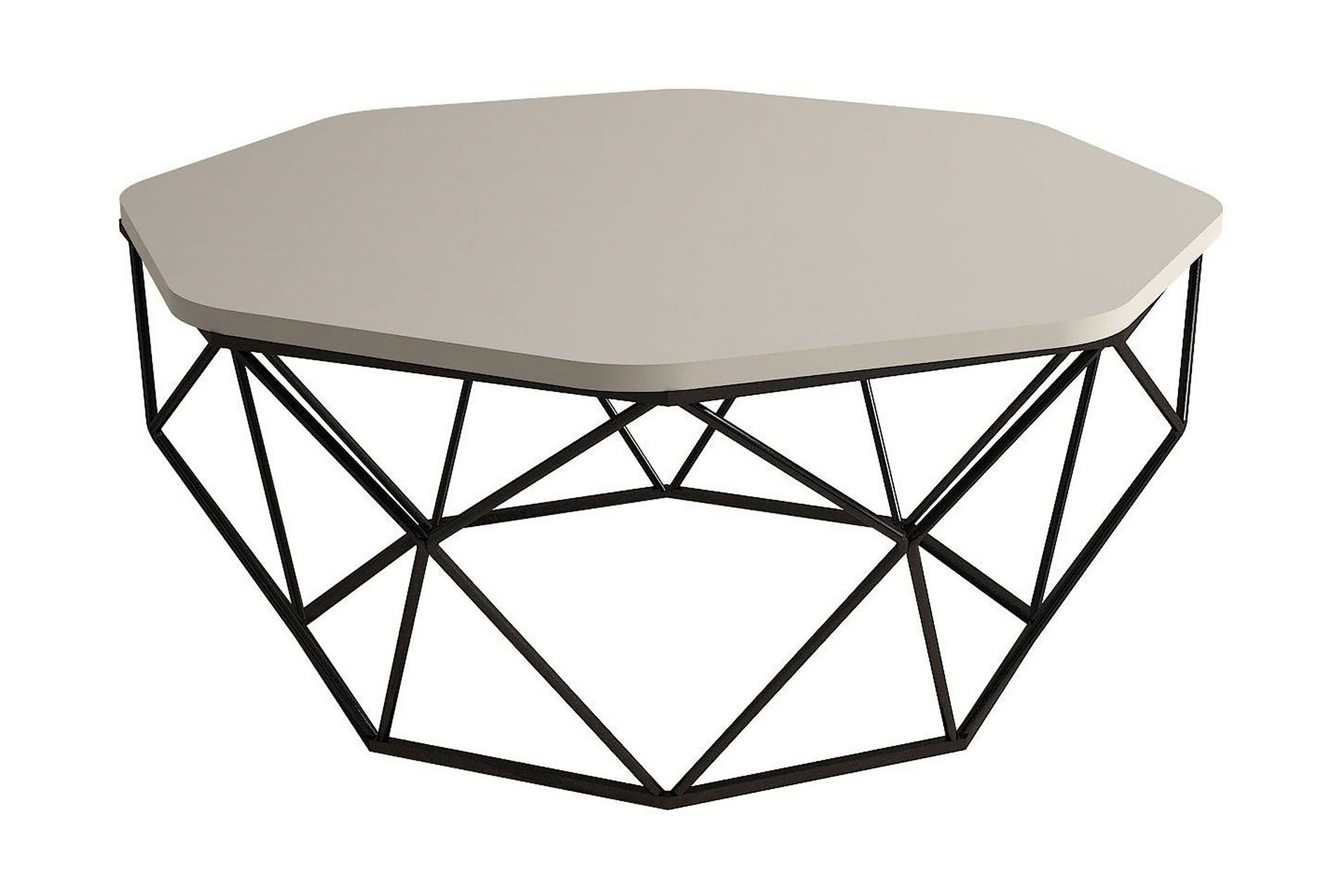 Soffbord Tanamo 90 cm Kantigt GråSvart