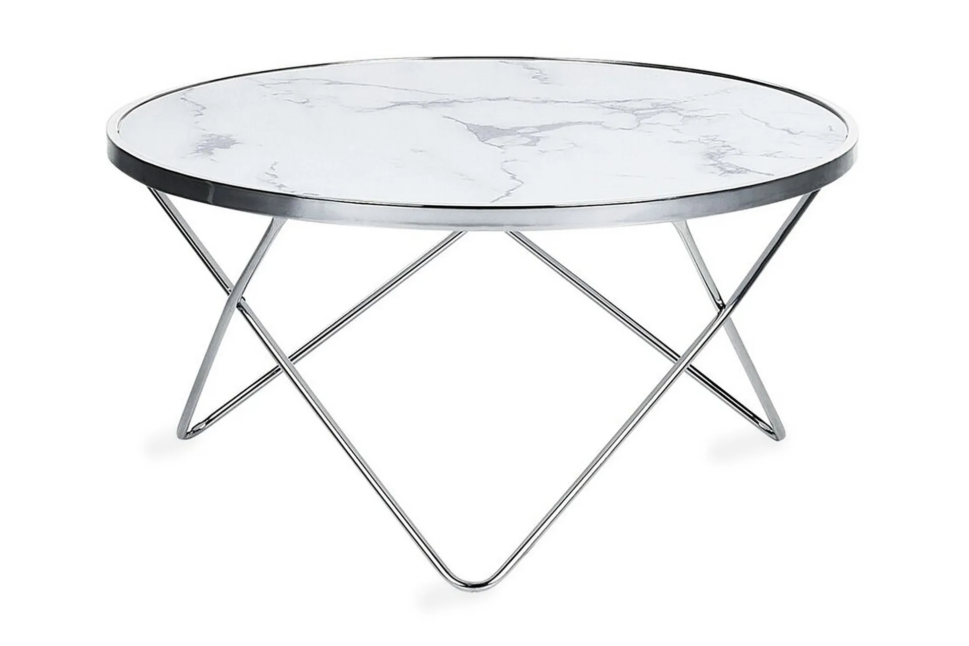 soffbord vanlaarhoven marmoreffekt - vit