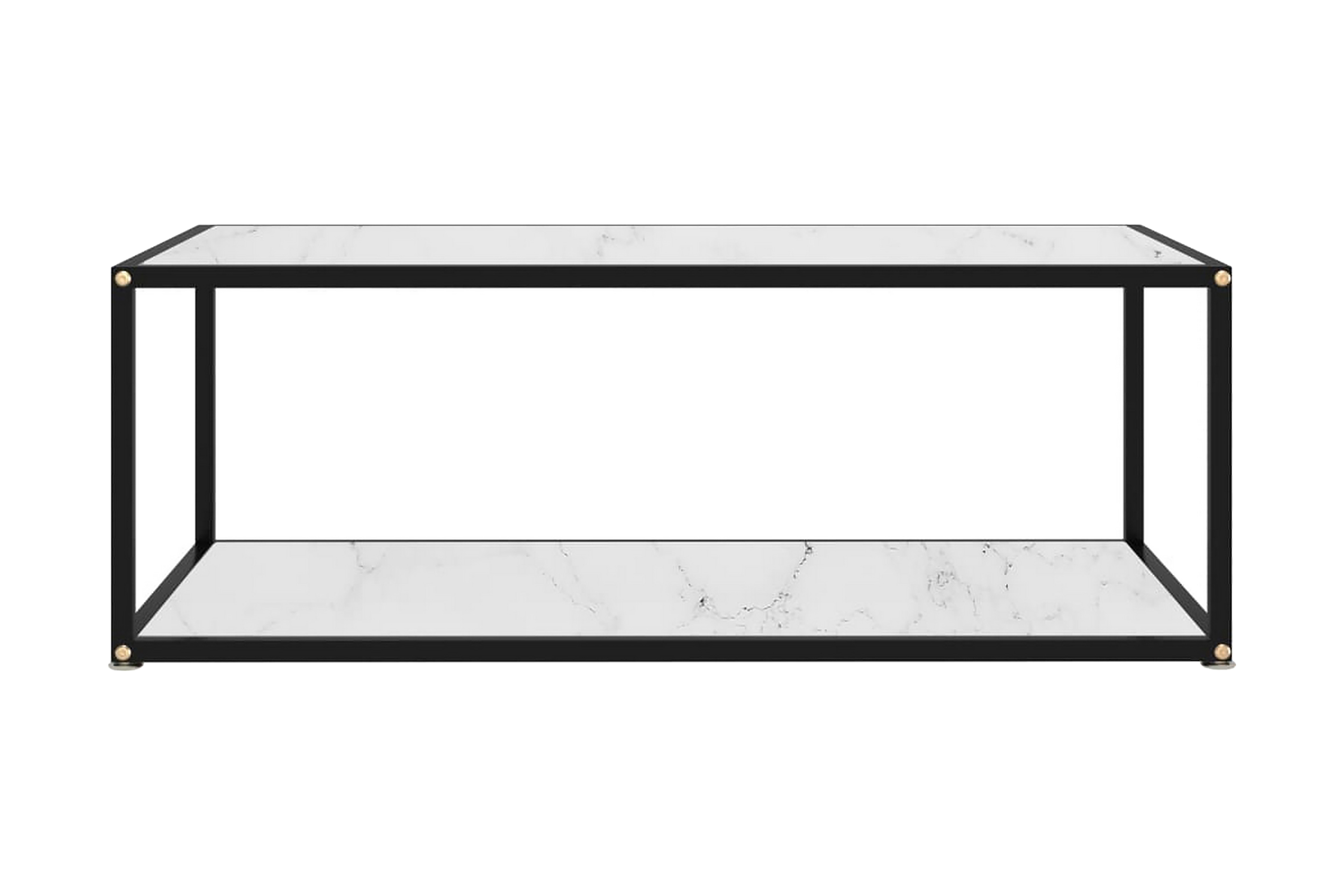 Soffbord vit 100x50x35 cm härdat glas - Vit