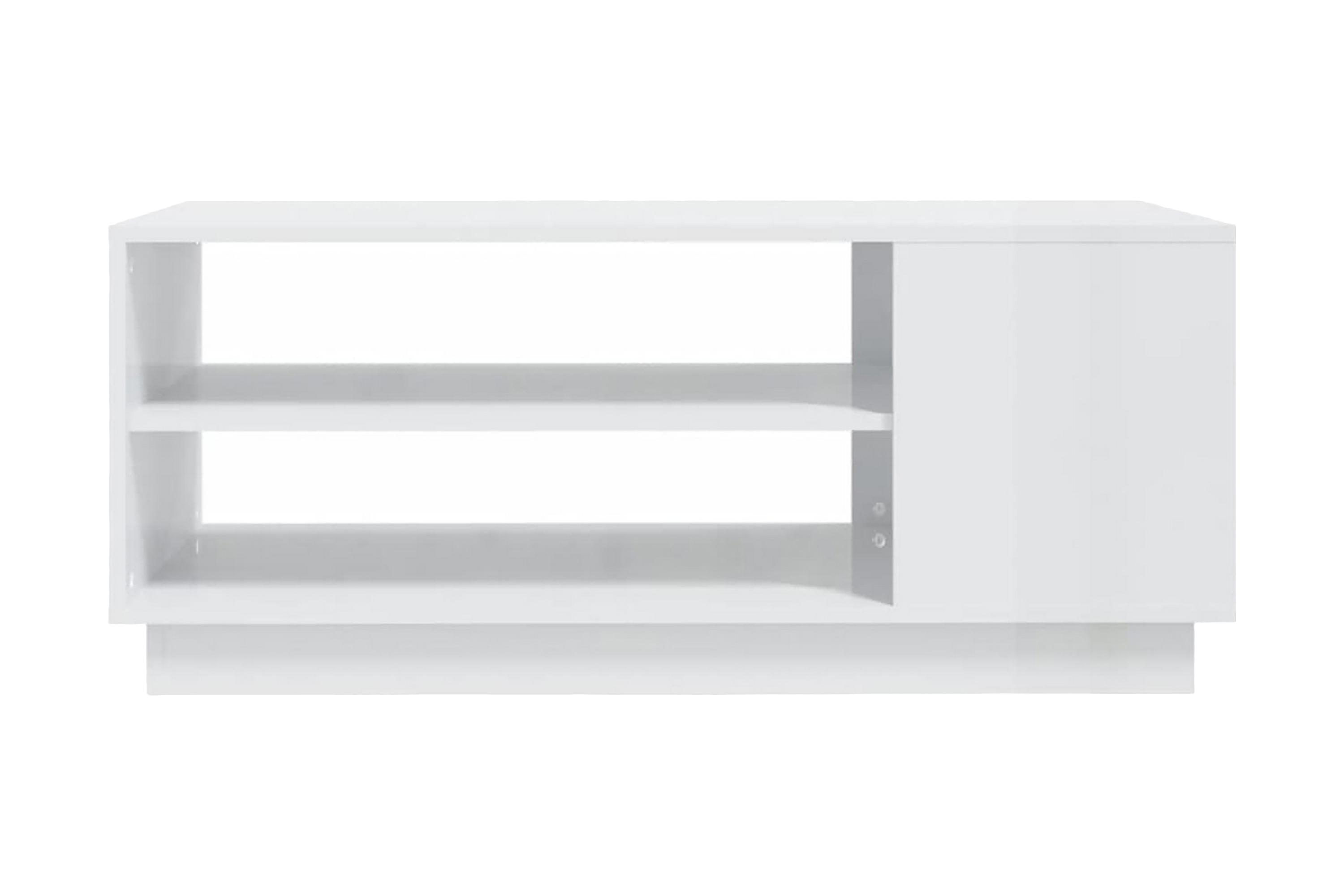Soffbord vit högglans 102x55x43 cm spånskiva - Vit