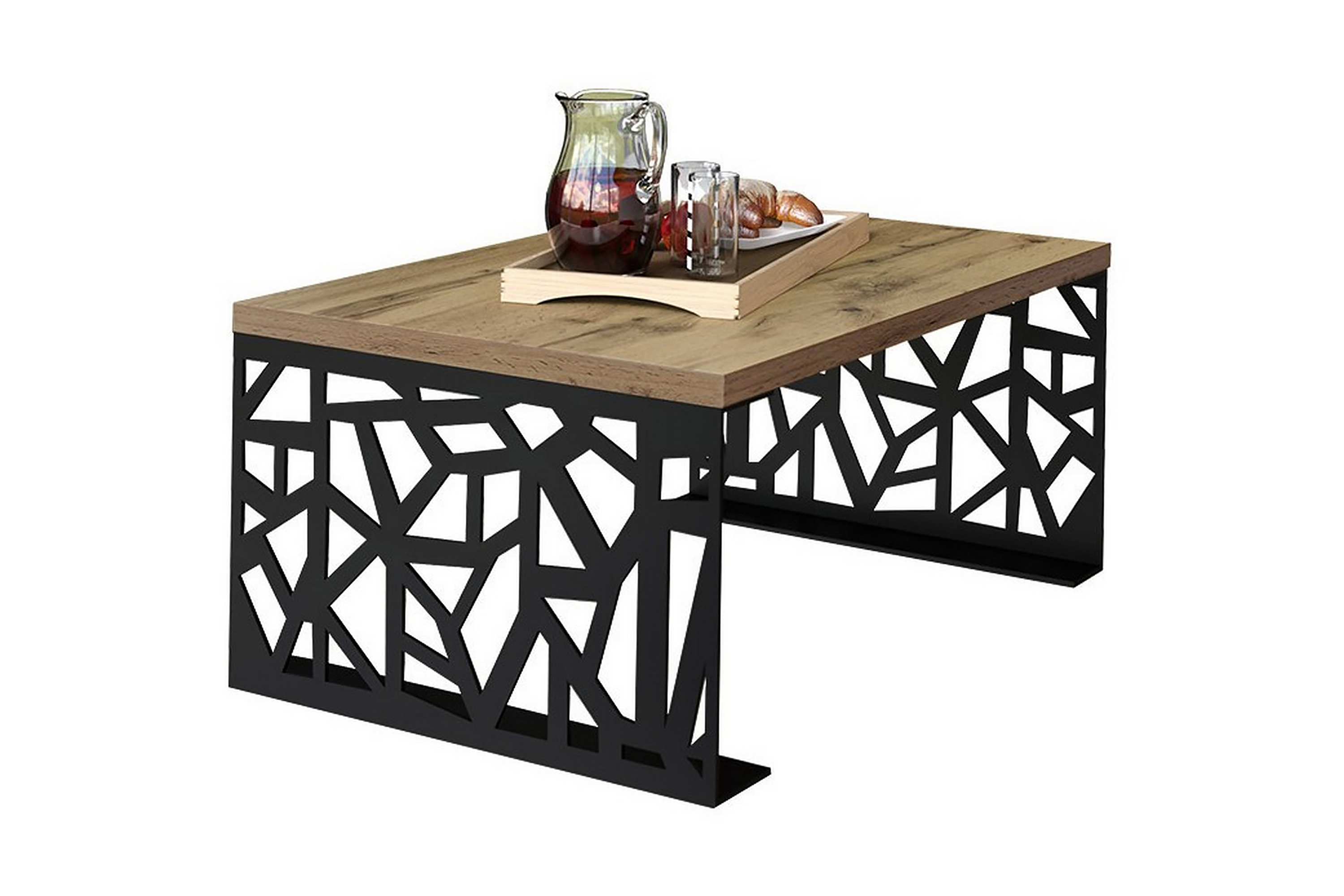 Soffbord Palesta 100 cm Beige/Svart/Brun