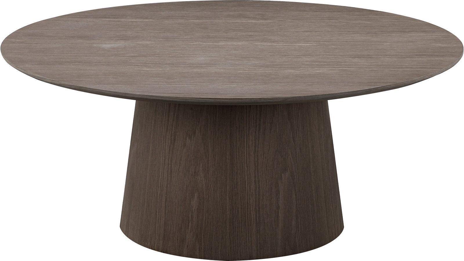 Soffbord Solhem 100 cm - Brunlackad ek, svartlackad askfaner, vitpigmenterad ekfinish