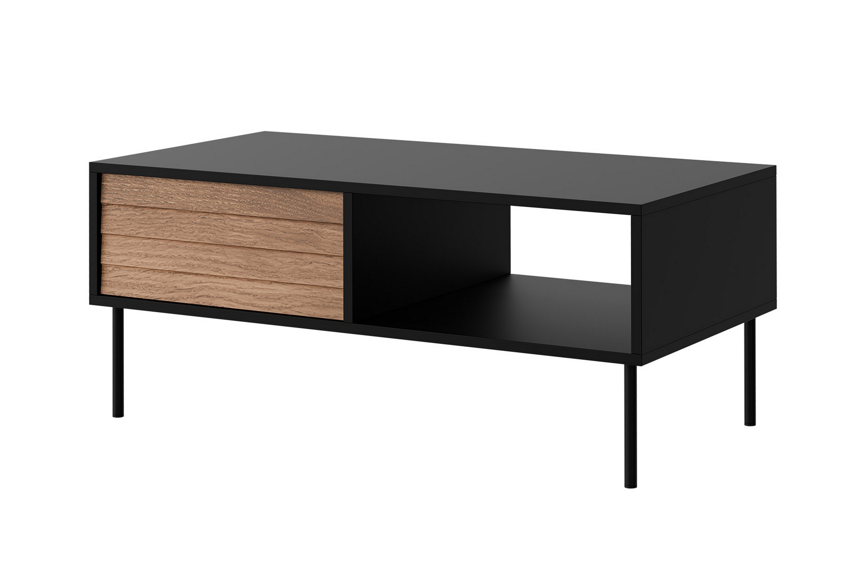 Soffbord Soublet 100 cm Svart/Valnöt