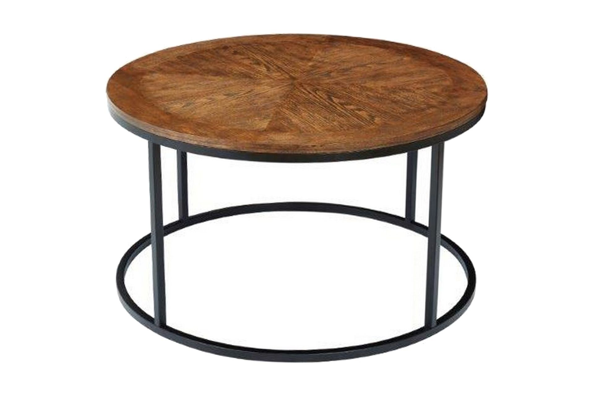 tawan soffbord 85 cm runt - mörk ekfanér/valnötsbrun