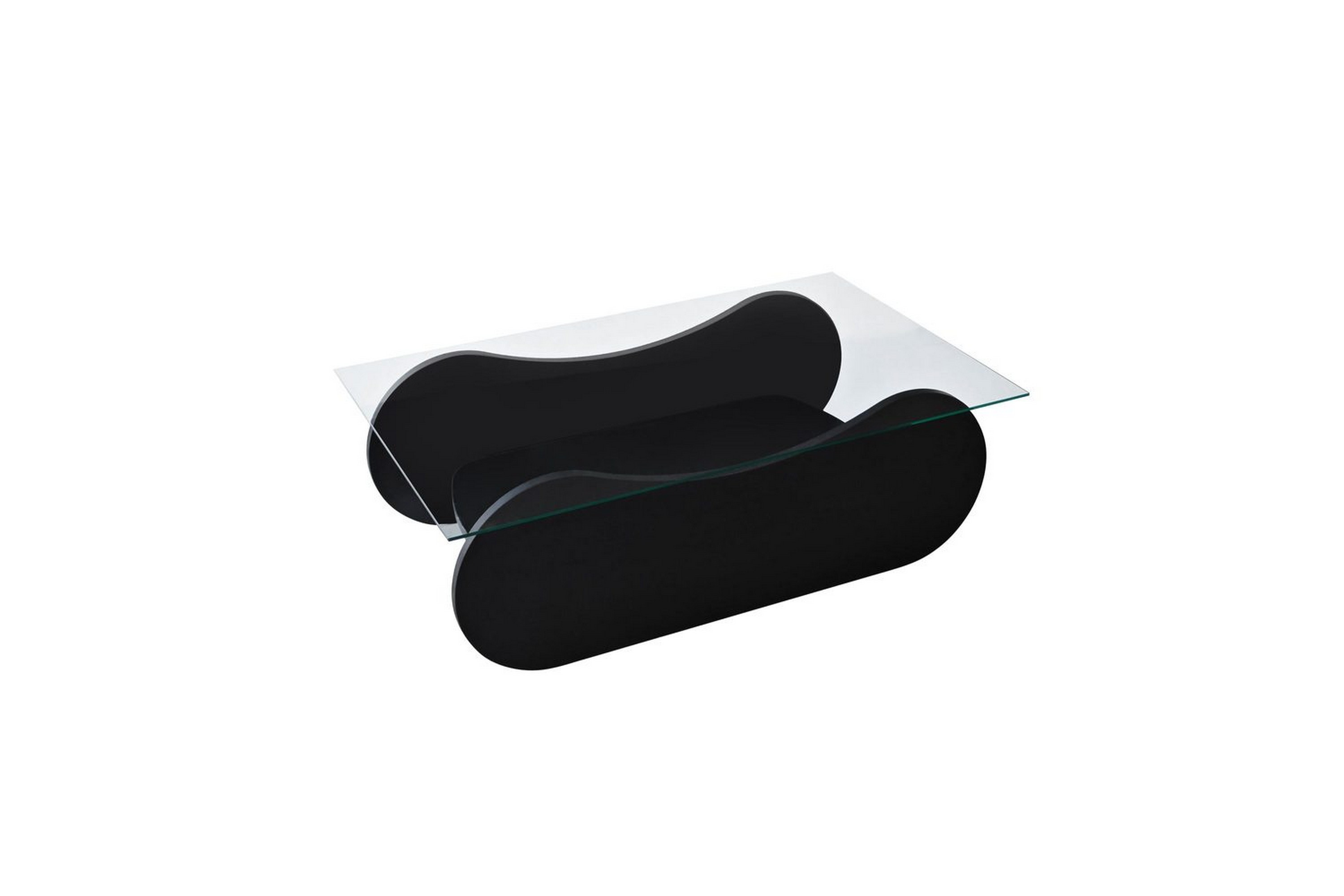 soffbord tevrin svart / transparent - svart / transparent