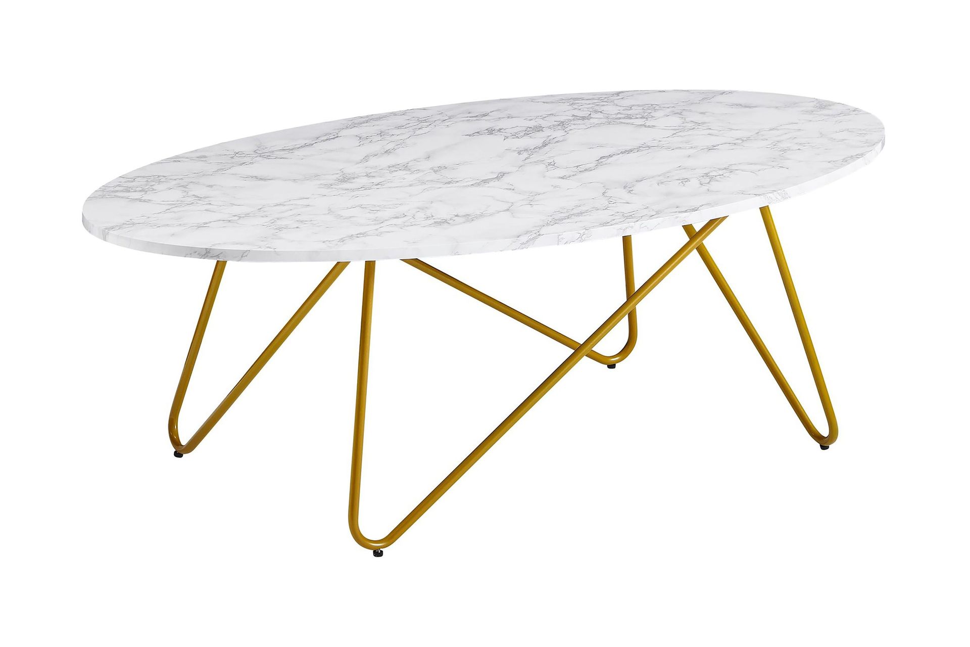 Willowdale Soffbord 120 cm Ovalt - Vit/Guld