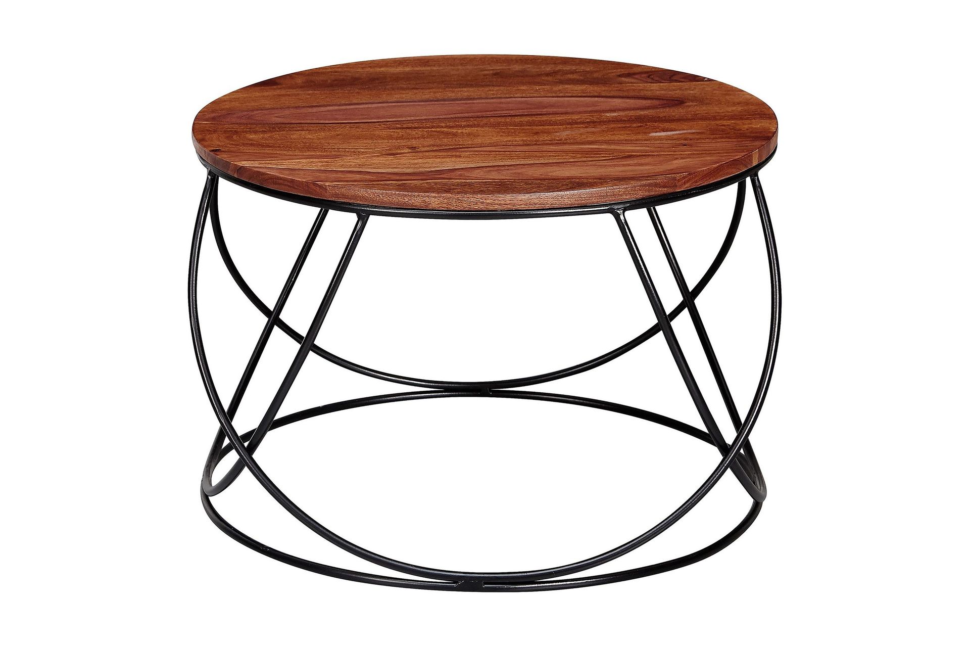 Willowdale Soffbord 60 cm Runt - Tr&auml;/Valn&ouml;tsbrun/Svart