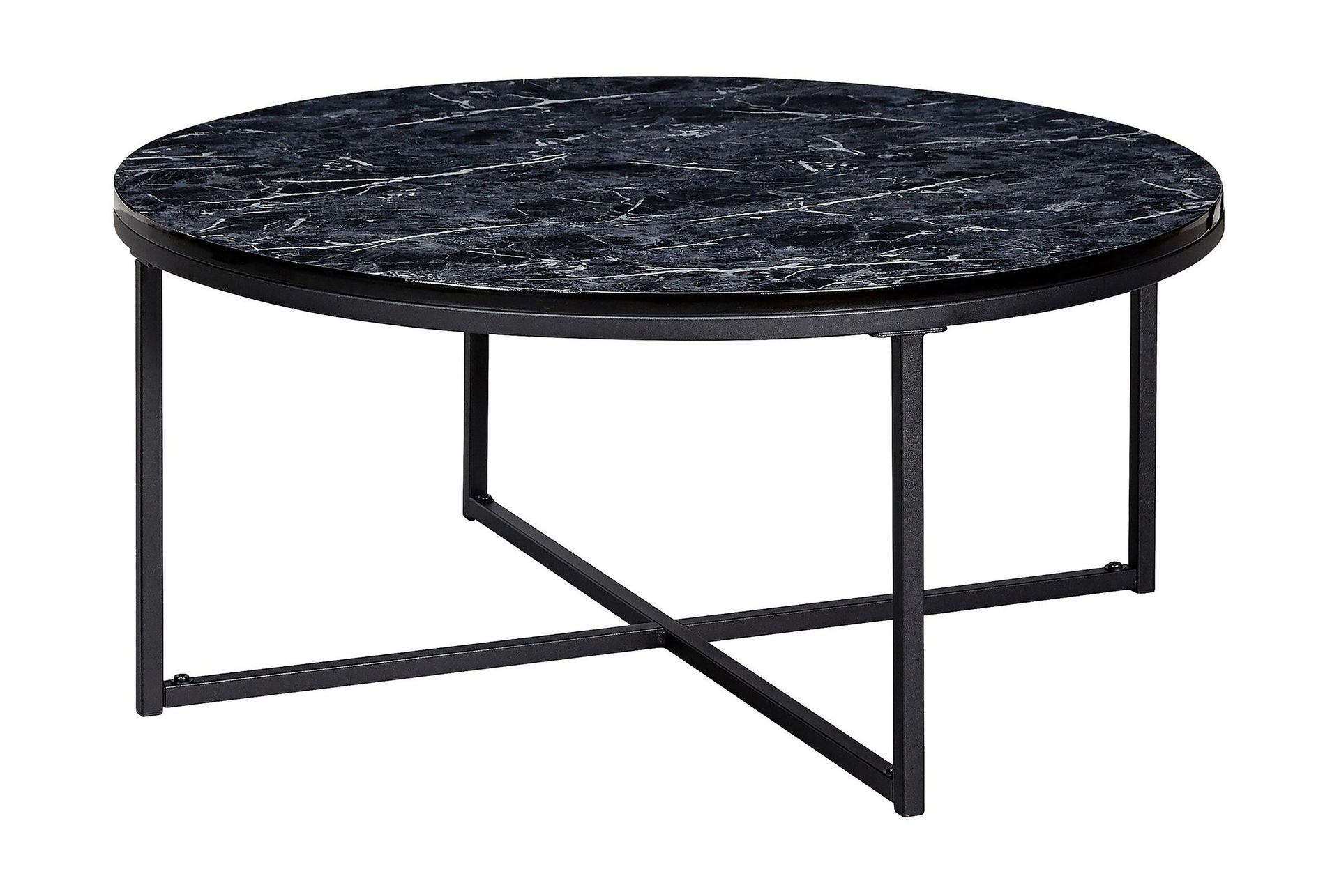 willowdale soffbord 80 cm runt - svart/grå