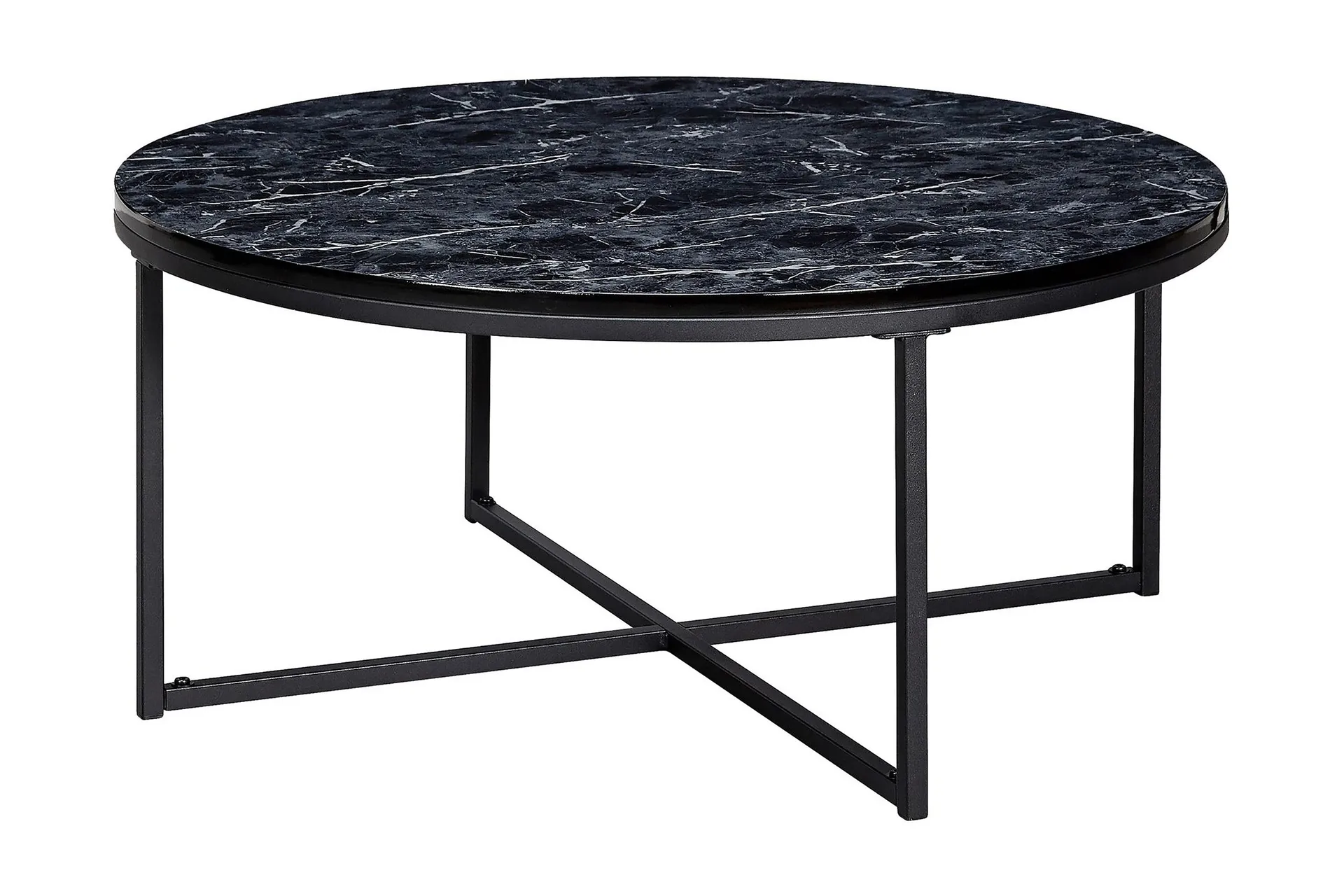 Willowdale Soffbord 80 cm Runt - Svart/Gr&aring;