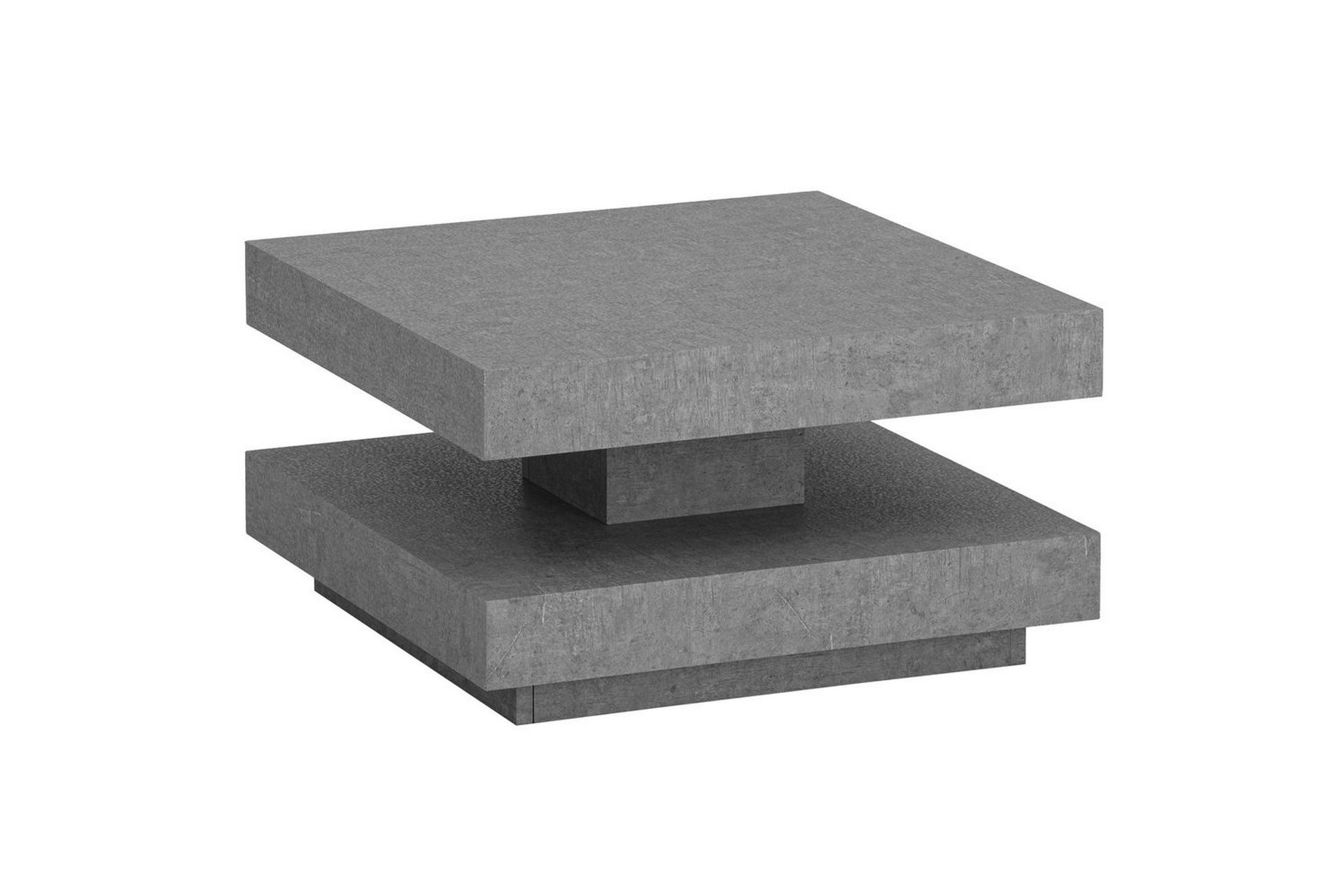 Soffbord Wohnling fyrkant 60 cm, stenoptikstil, modern look Gr&aring; - Gr&aring;