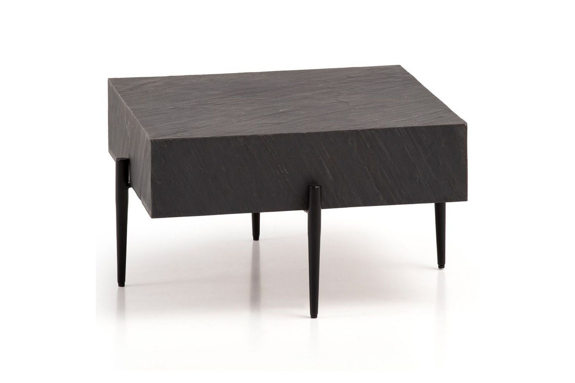 Soffbord Wohnling Massivt fyrkantigt tr&auml; i modern stenlook, modern -