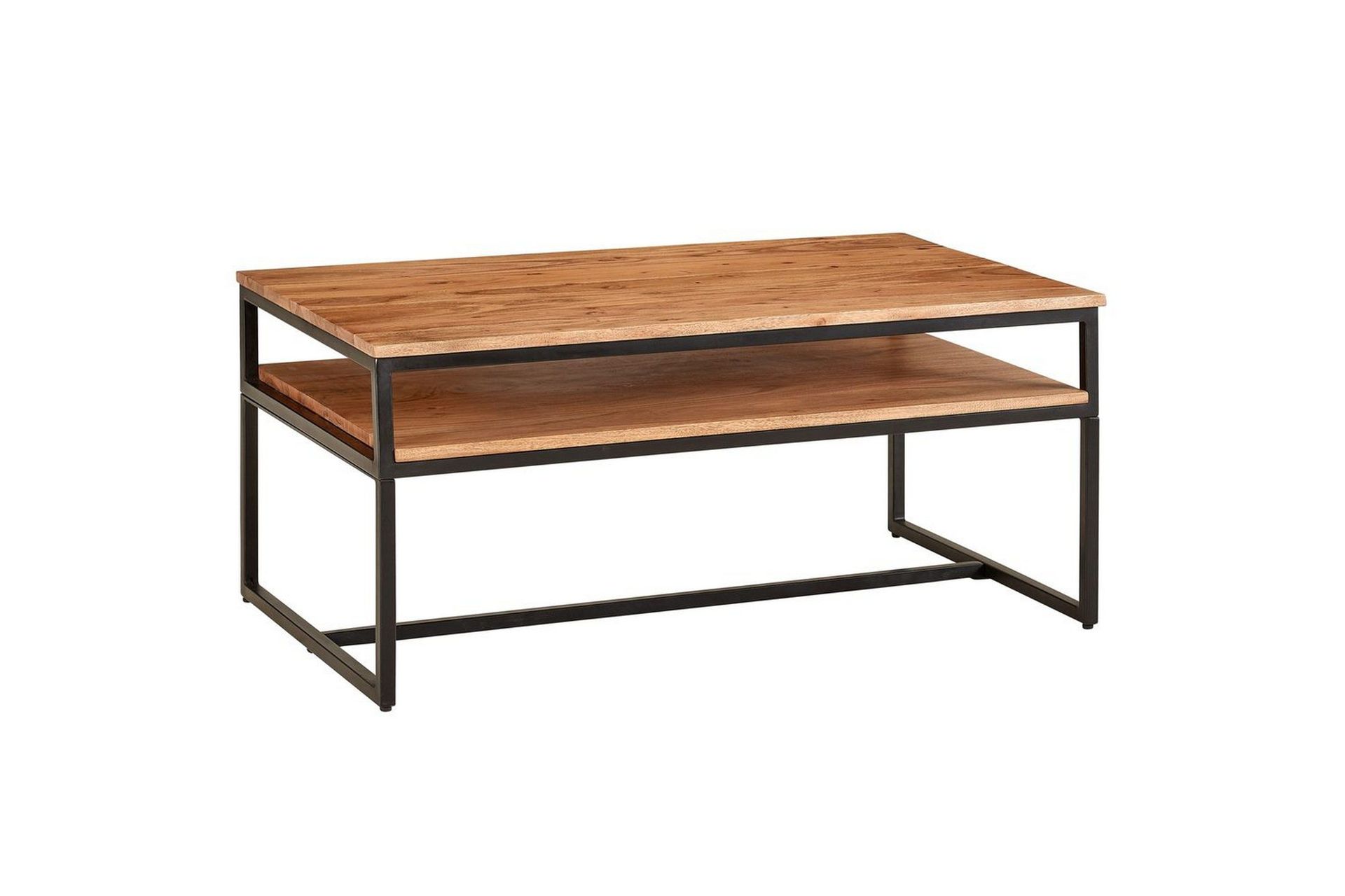 Soffbord Wohnling Massivt tr&auml; 100 cm rektangul&auml;r med bricka modern -