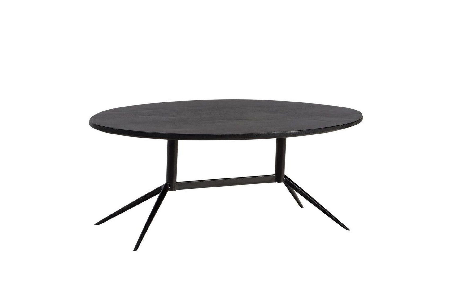 Soffbord Wohnling Massivt tr&auml; oval 90 cm modern -