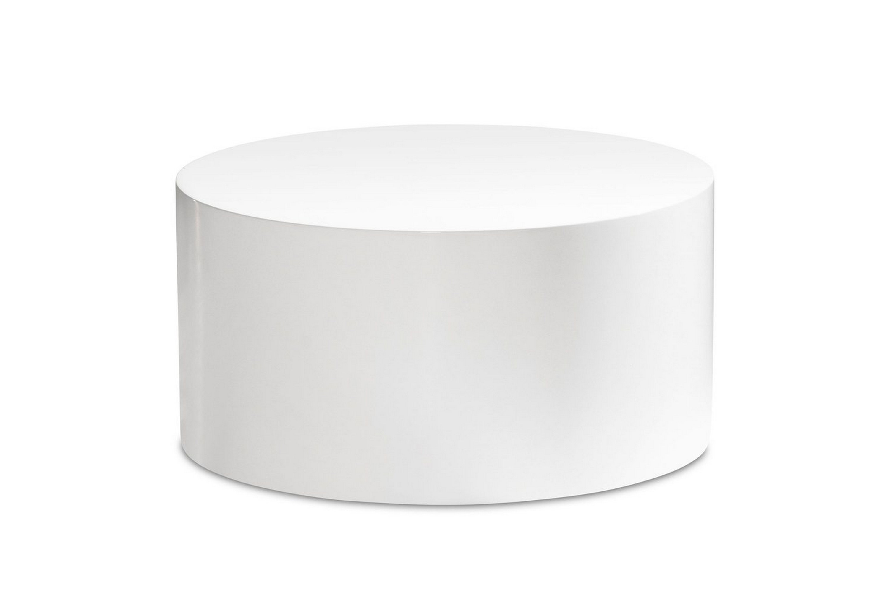 soffbord wohnling monobloc rund 60 cm, modern stil vit - vit