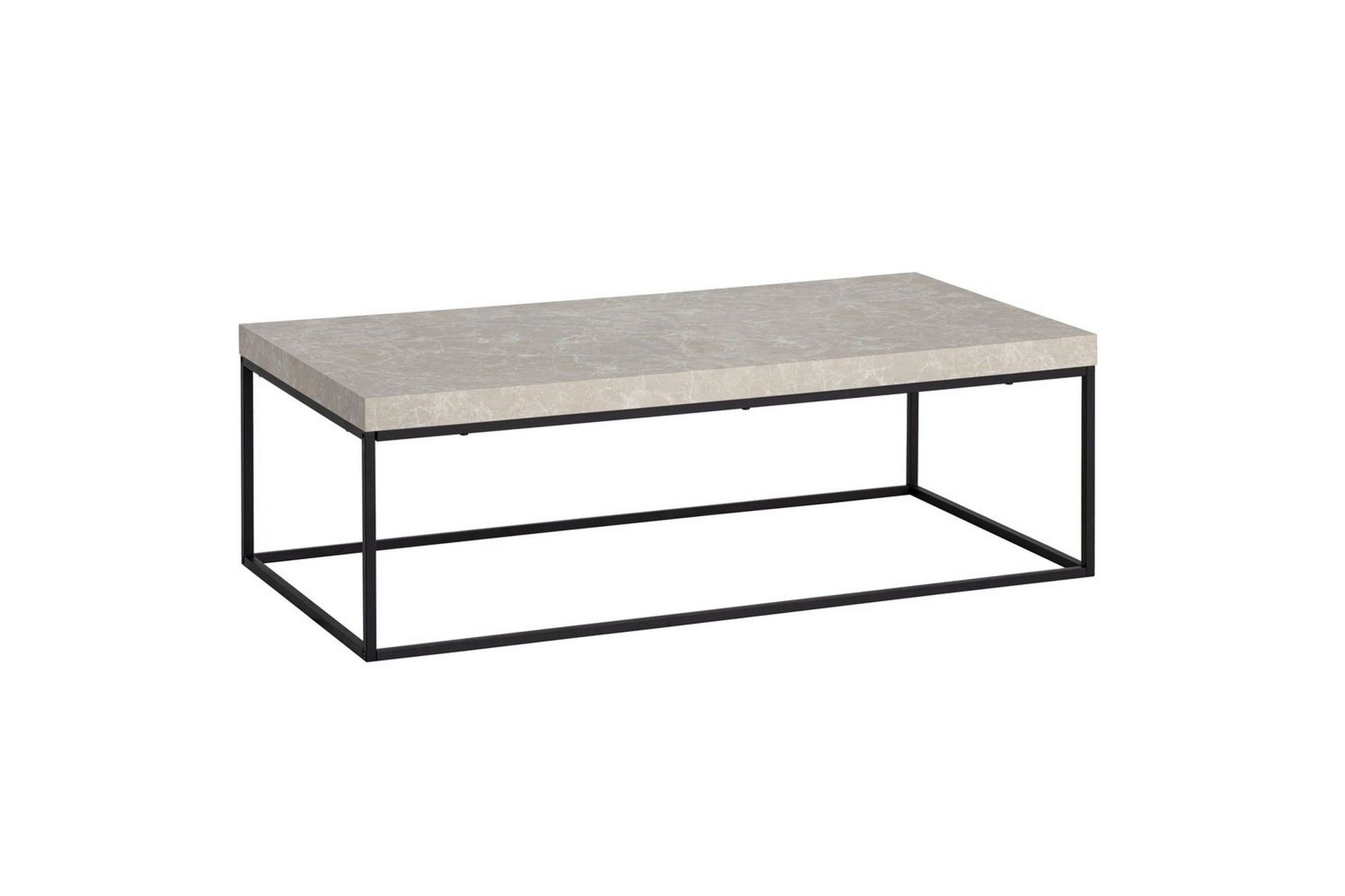 Soffbord Wohnling rektangul&auml;r 120 cm, stenoptik, modern look Beige - Beige