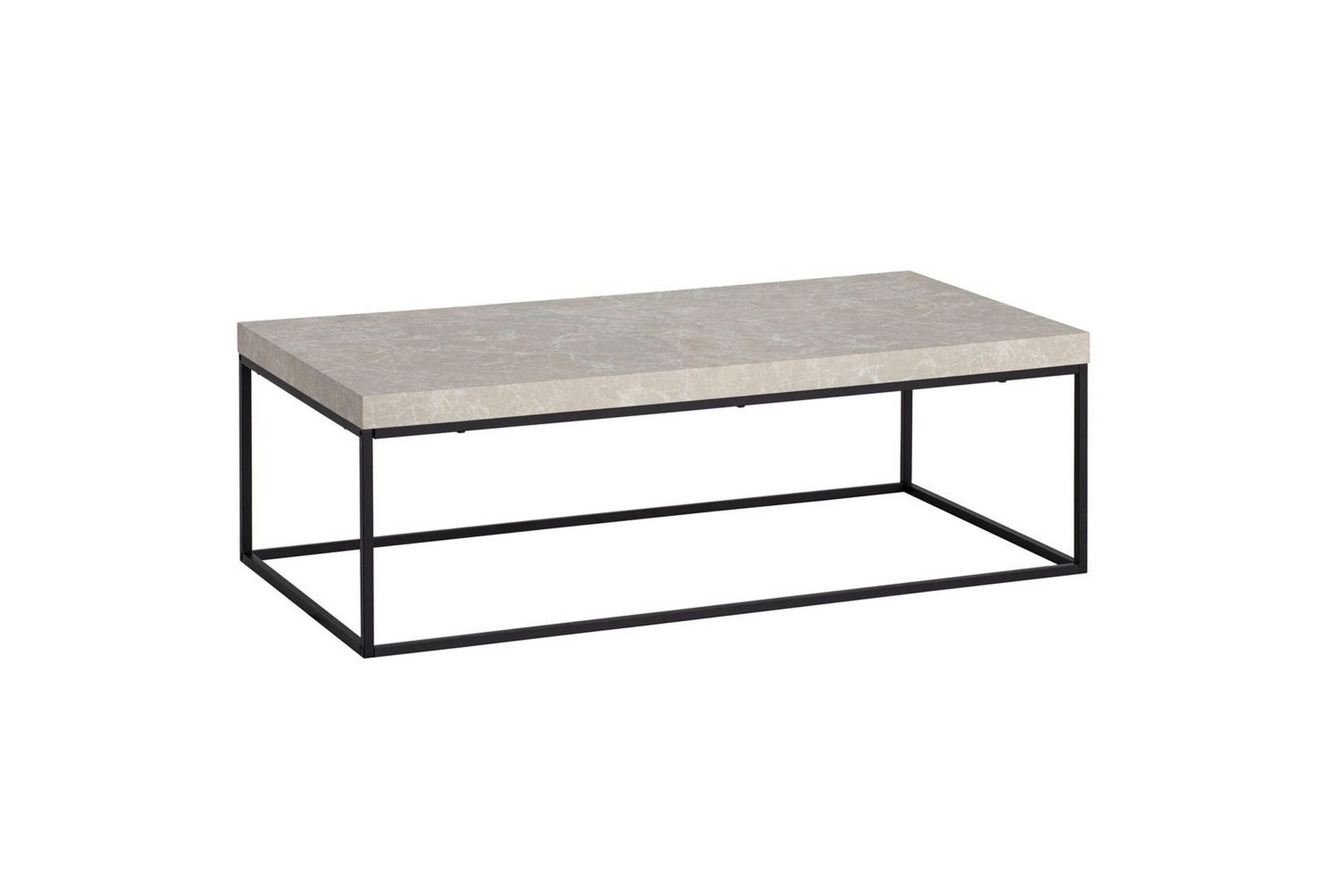 Soffbord Wohnling rektangul&auml;r 120 cm, stenoptik, modern look Beige - Beige