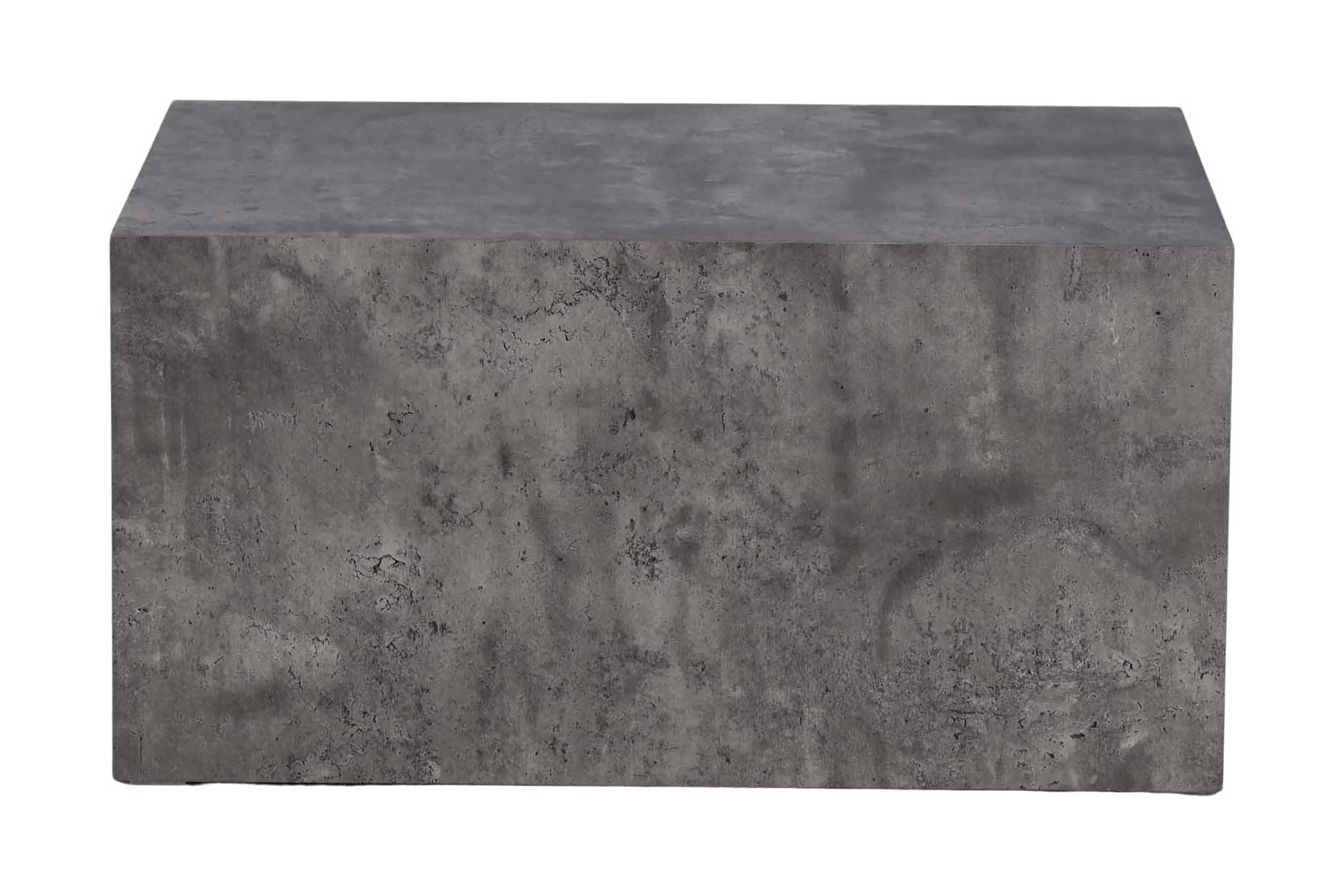York High Travertin Soffbord 80 cm Mörkgrå