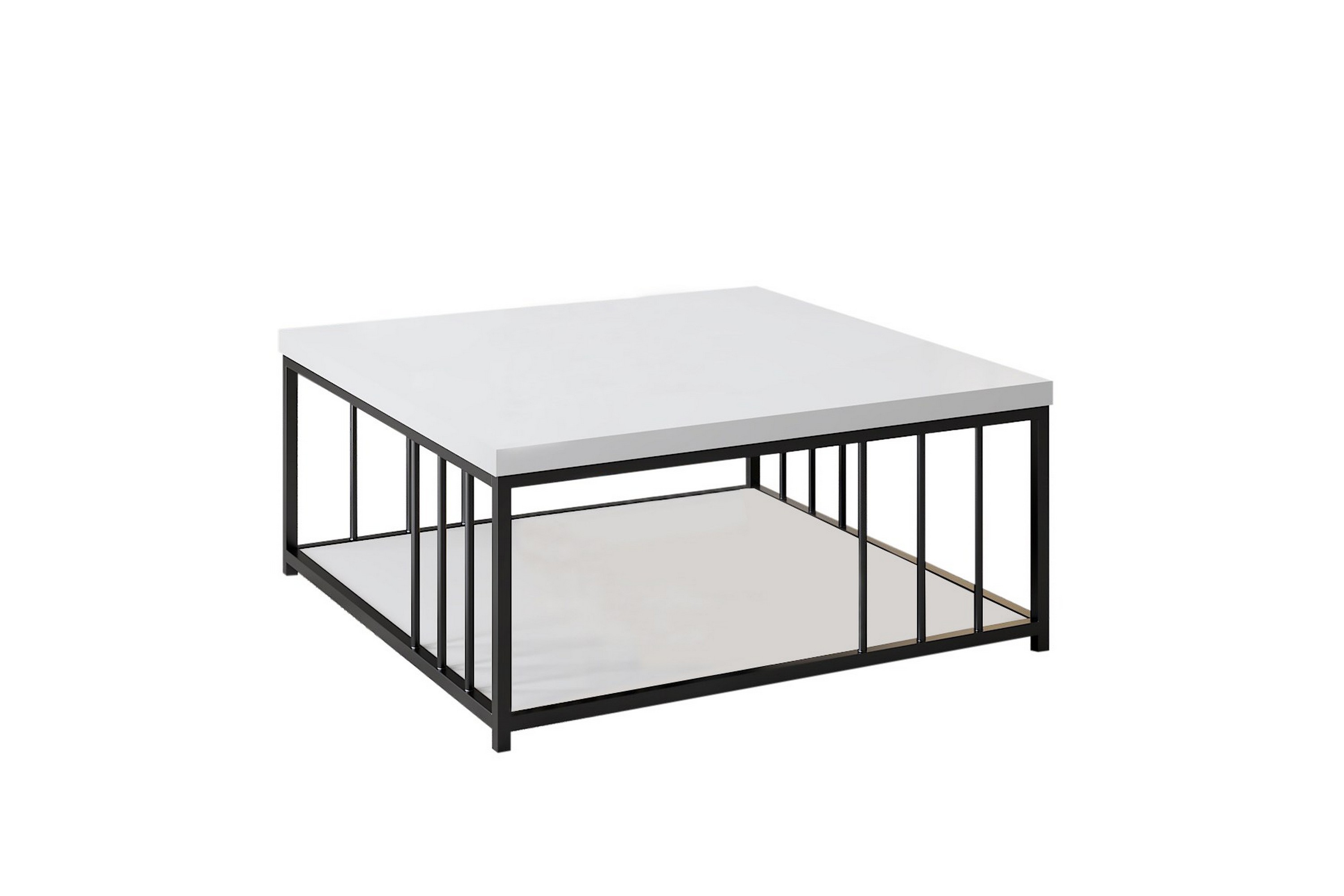 Soffbord Zenn 90x90 cm Vit/Svart Hanah Home