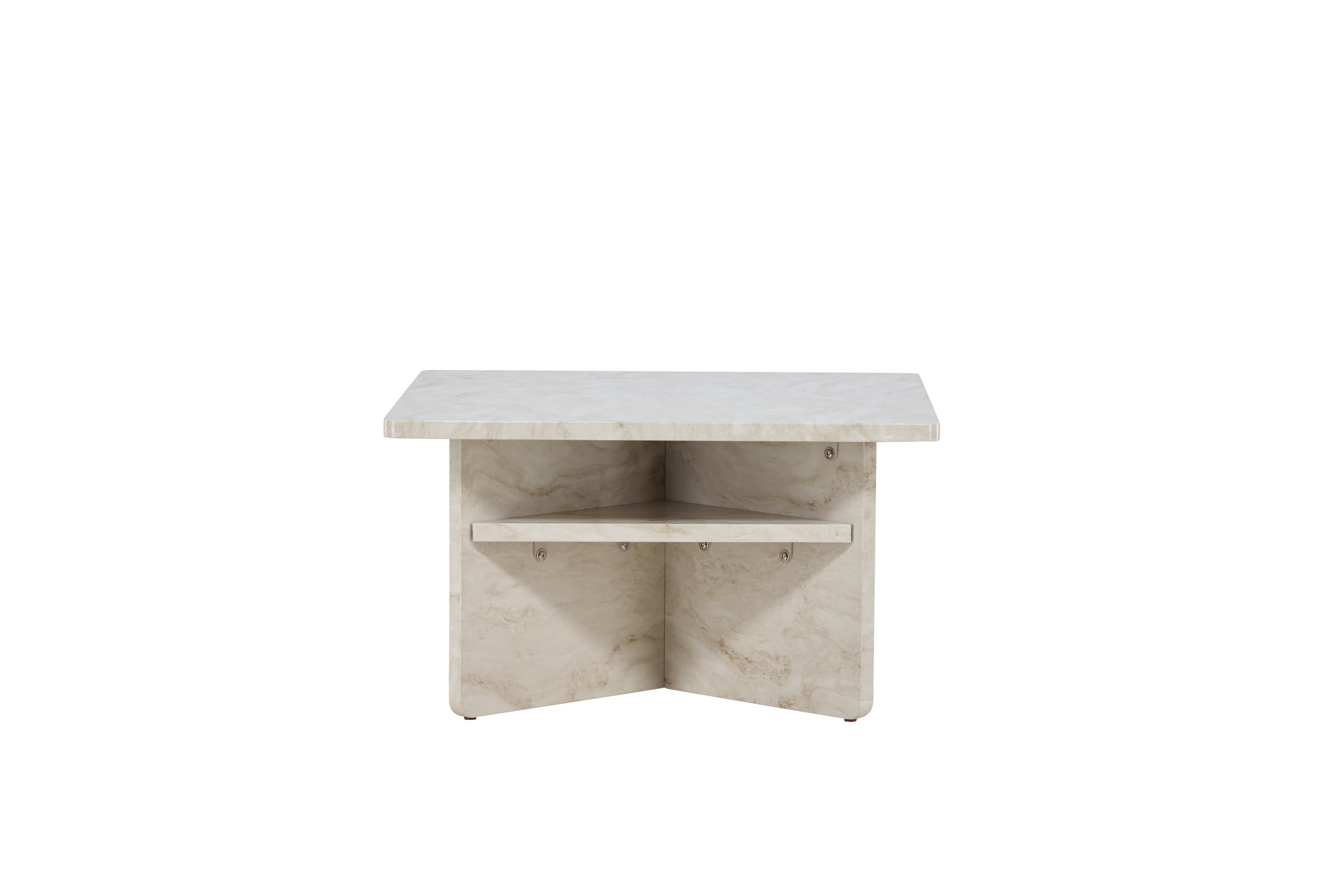 Ålesund Travertin Soffbord 75x75 cm Beige