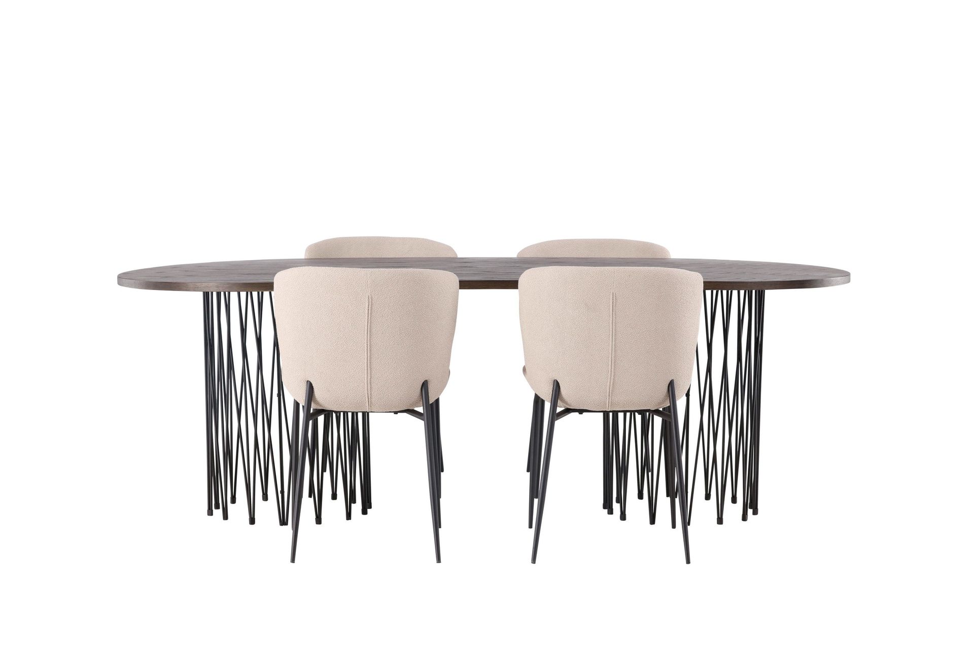 Stone Matgrupp 220 cm Oval med 4 Modesto stolar - Beige