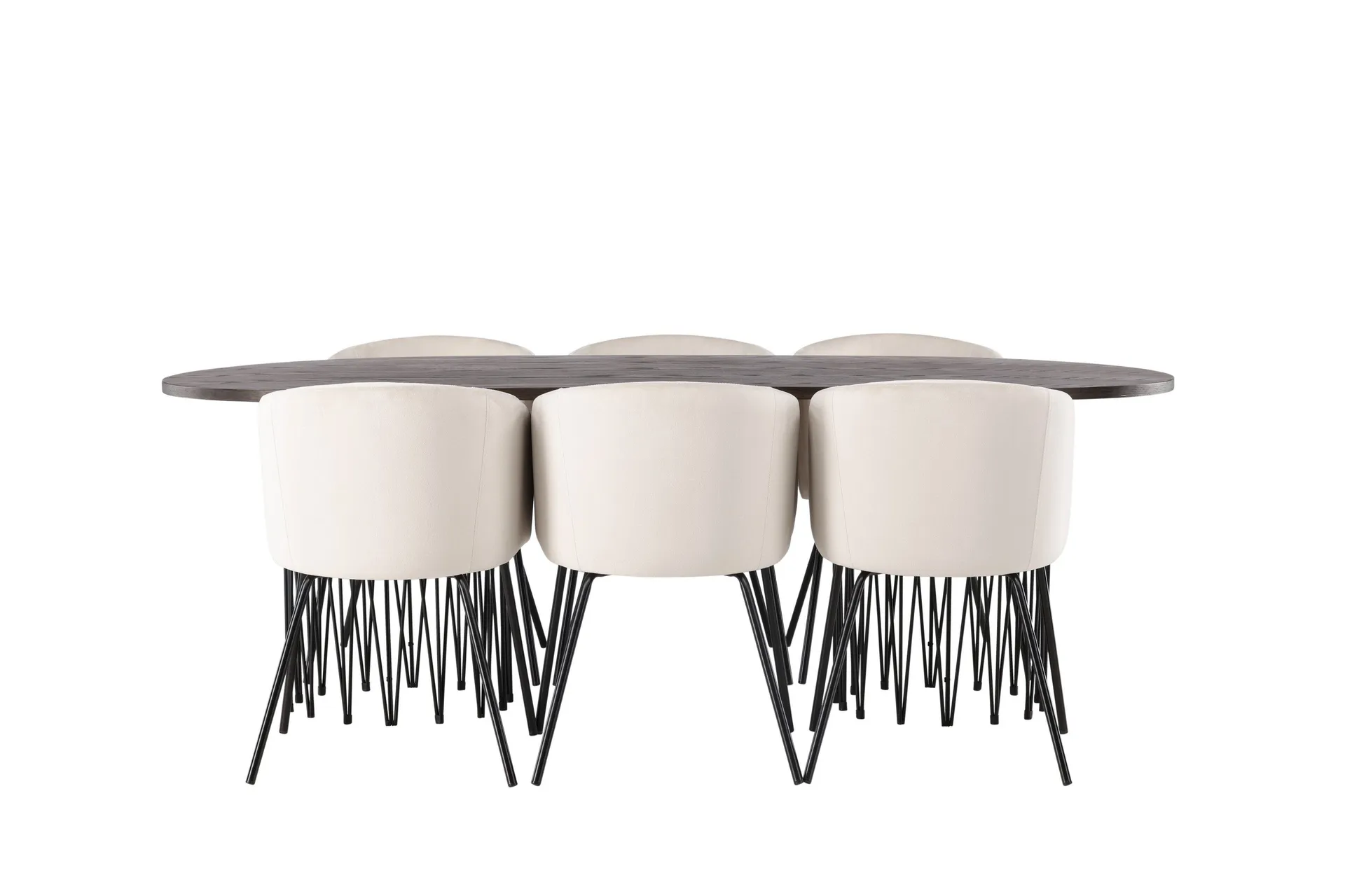 Stone Matgrupp 220 cm Rektangul&auml;r med 6 Berit stolar - Beige