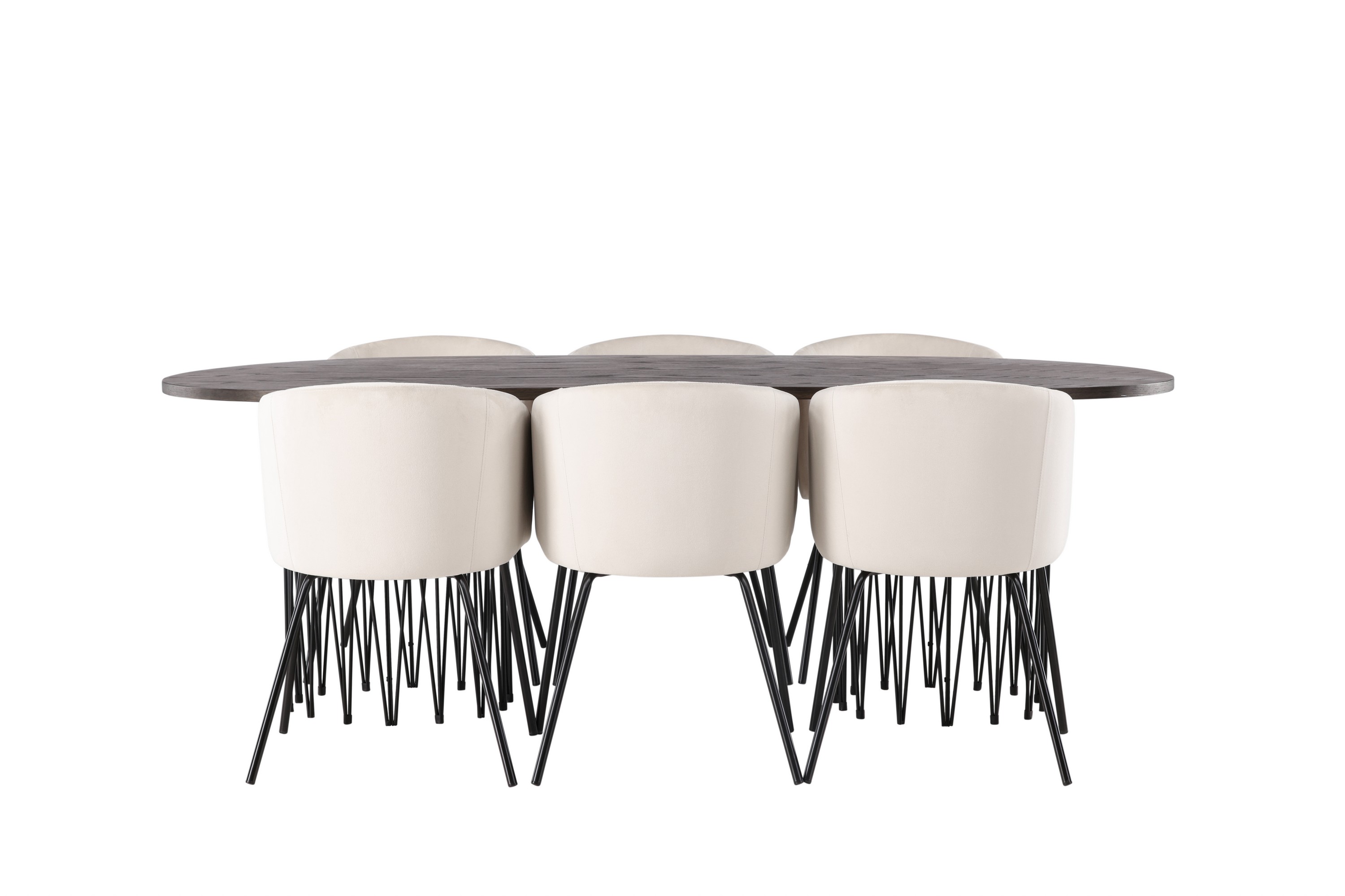 Stone Matgrupp 220 cm Rektangulär med 6 Berit stolar Beige