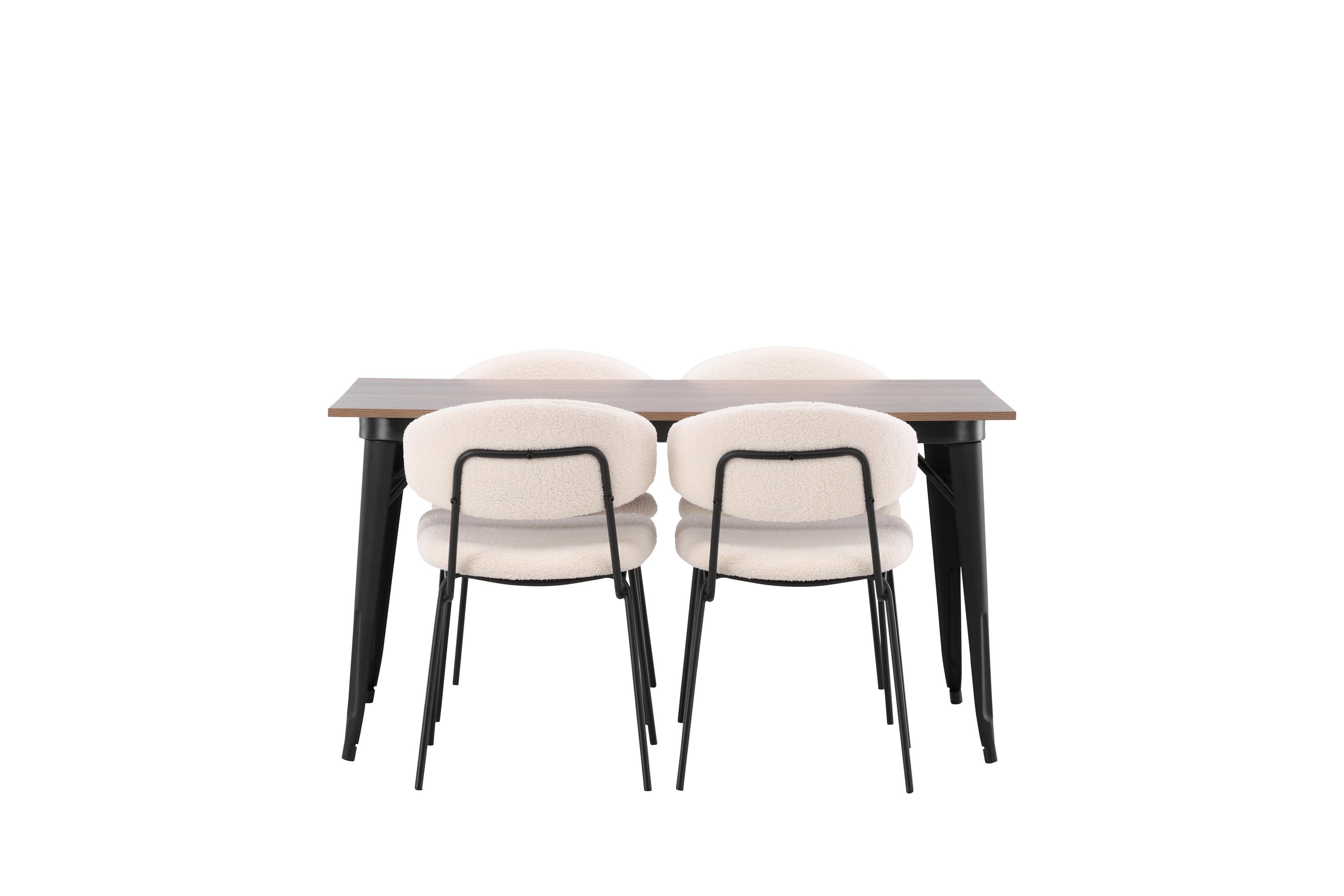 Tempe Matgrupp 140 cm Rektangulär med 4 Chico Stolar Valnöt