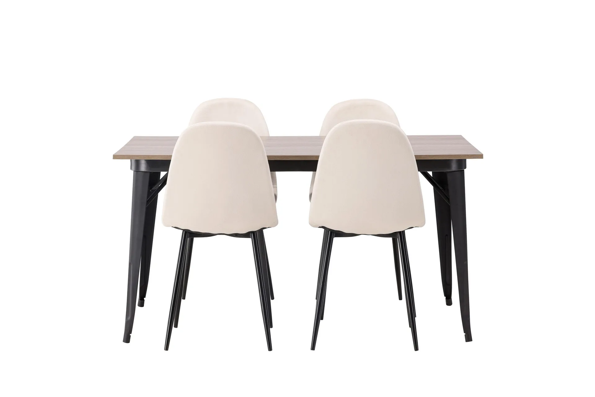 Tempe Matgrupp 140 cm Rektangul&auml;r med 4 Polar stolar - Beige