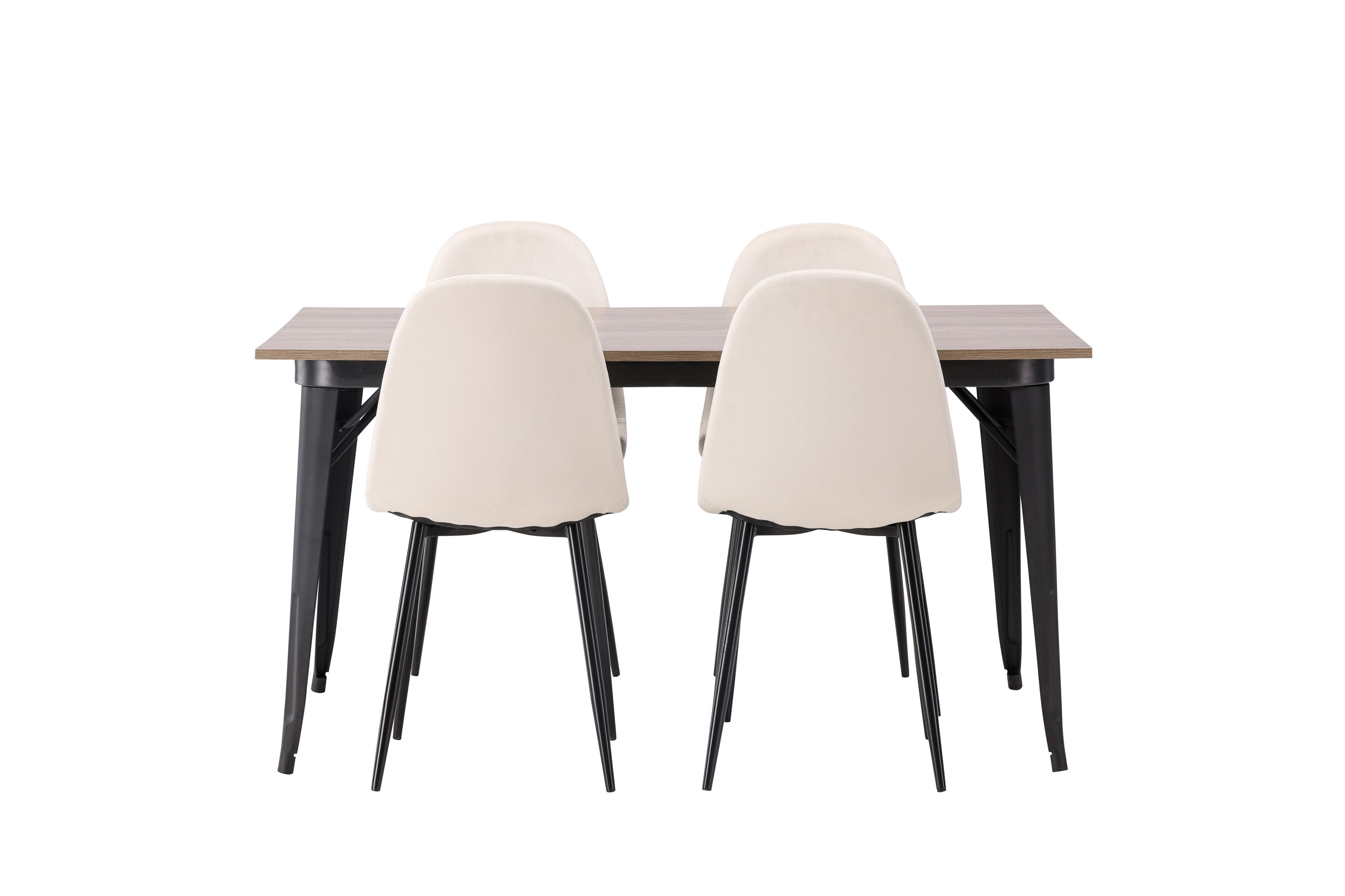 Tempe Matgrupp 140 cm Rektangulär med 4 Polar stolar Beige