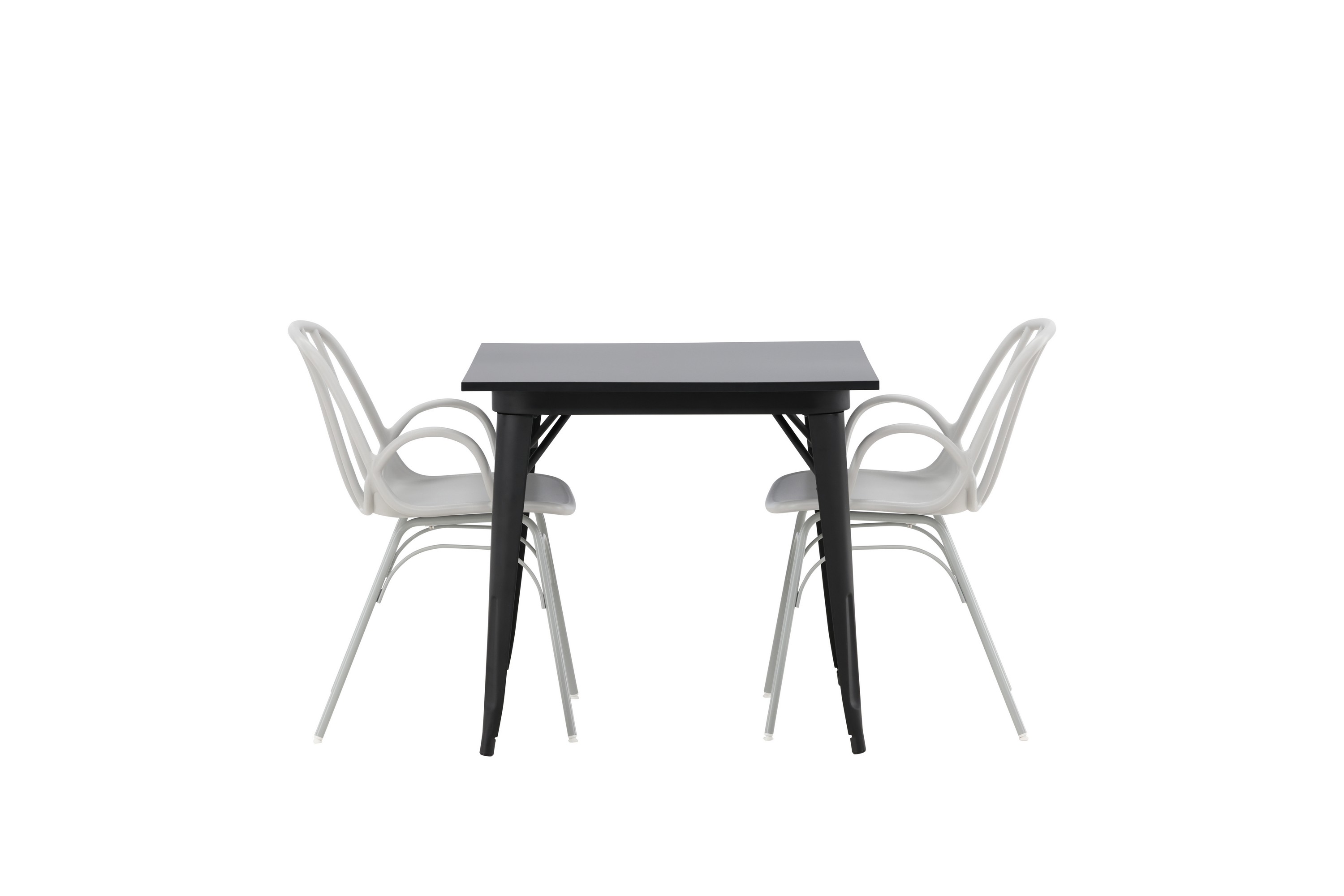Tempe Matgrupp 80 cm Rektangulär med 2 Dyrön stolar Svart