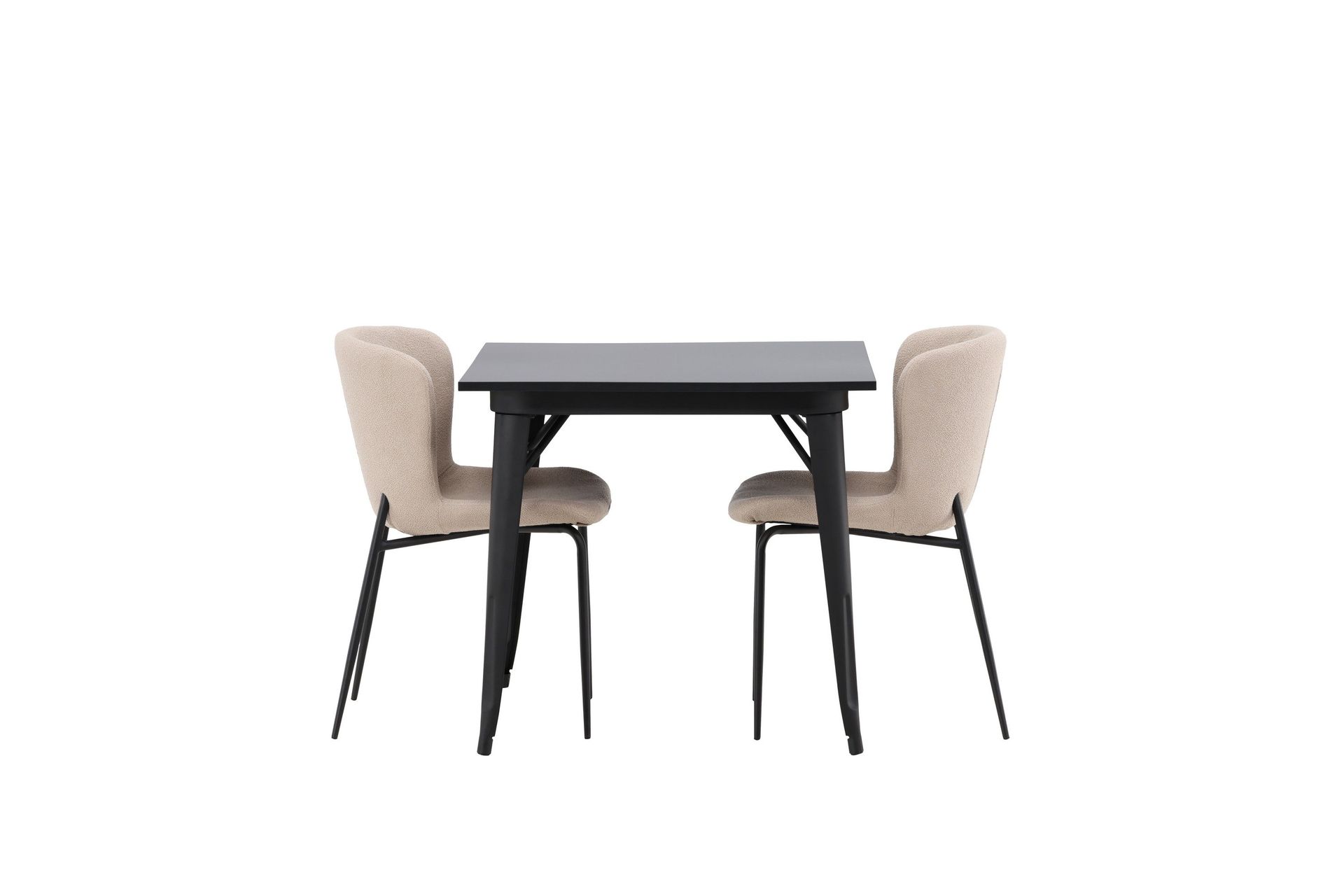 Tempe Matgrupp 80 cm Rektangul&auml;r med 2 Modesto stolar - Beige