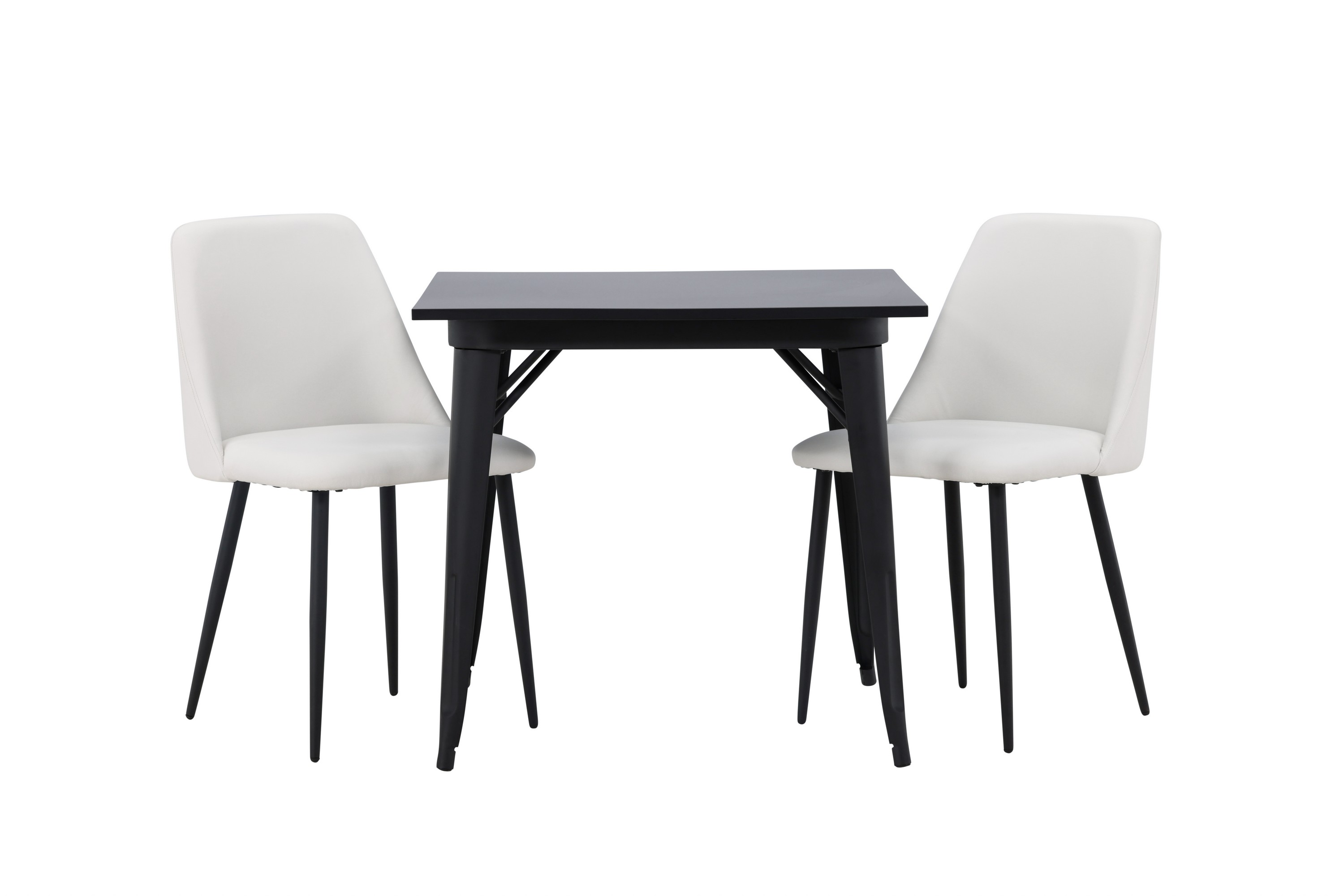 Tempe Matgrupp 80 cm Rektangulär med 2 Night stolar Svart