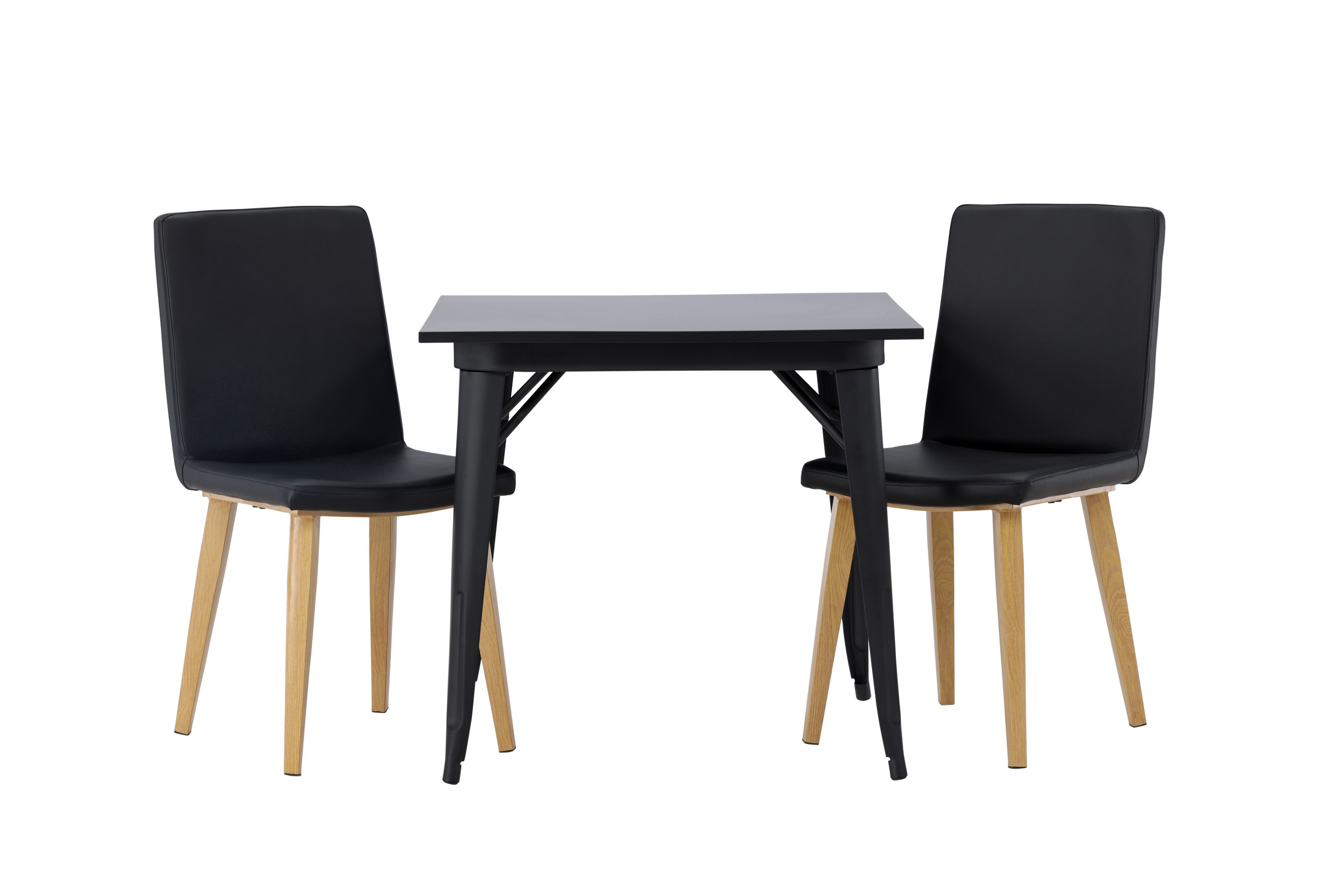 Tempe Matgrupp 80 cm Rektangulär med 2 Today stolar Svart