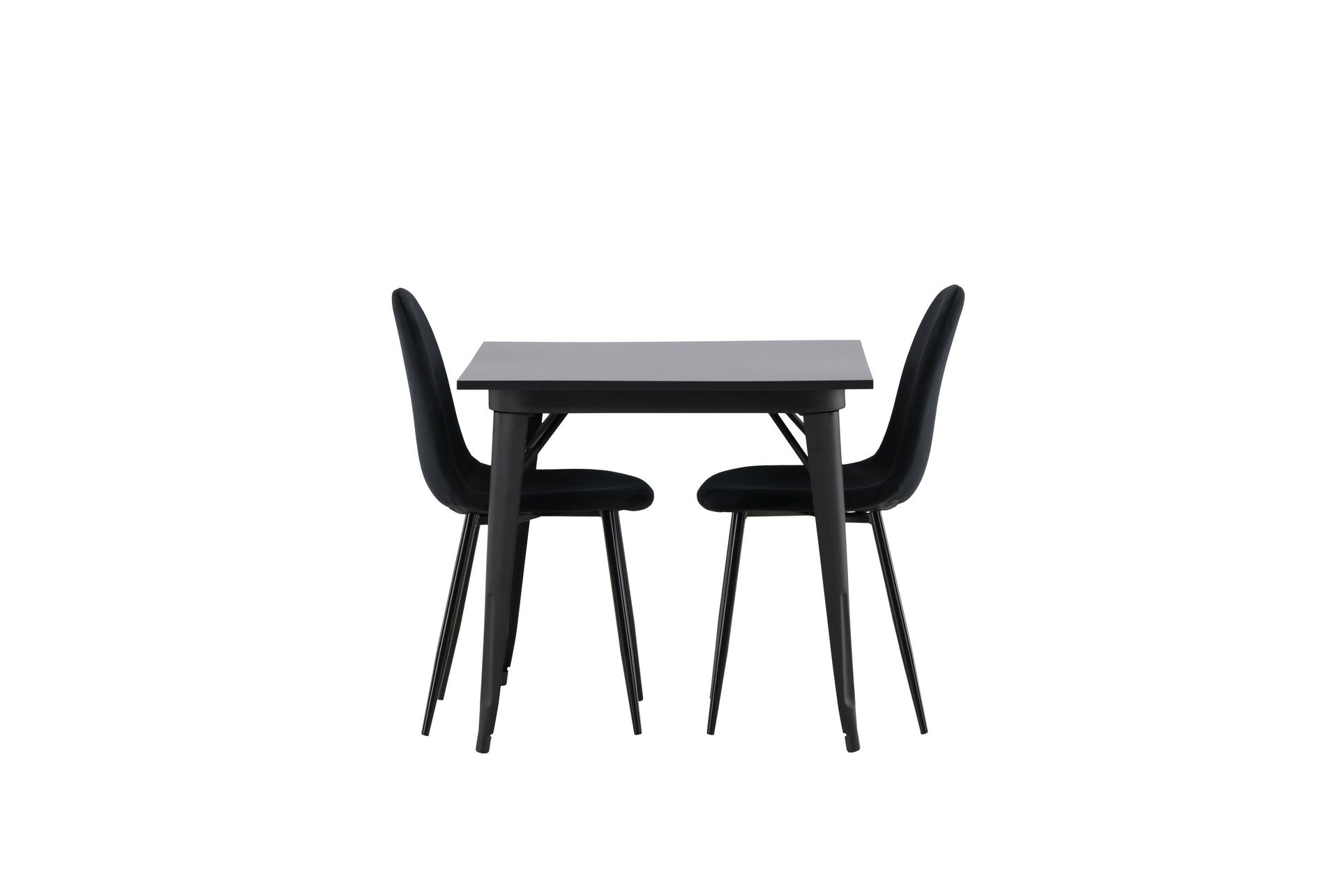 Tempe Matgrupp 80 cm Rektangulär med 2 Polar stolar - Svart