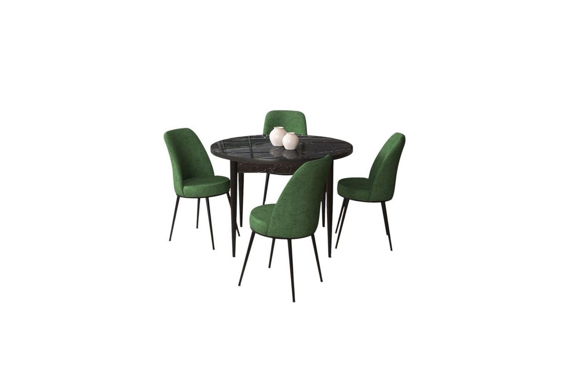 Tor Matgrupp 4-sits - Svart/Beige